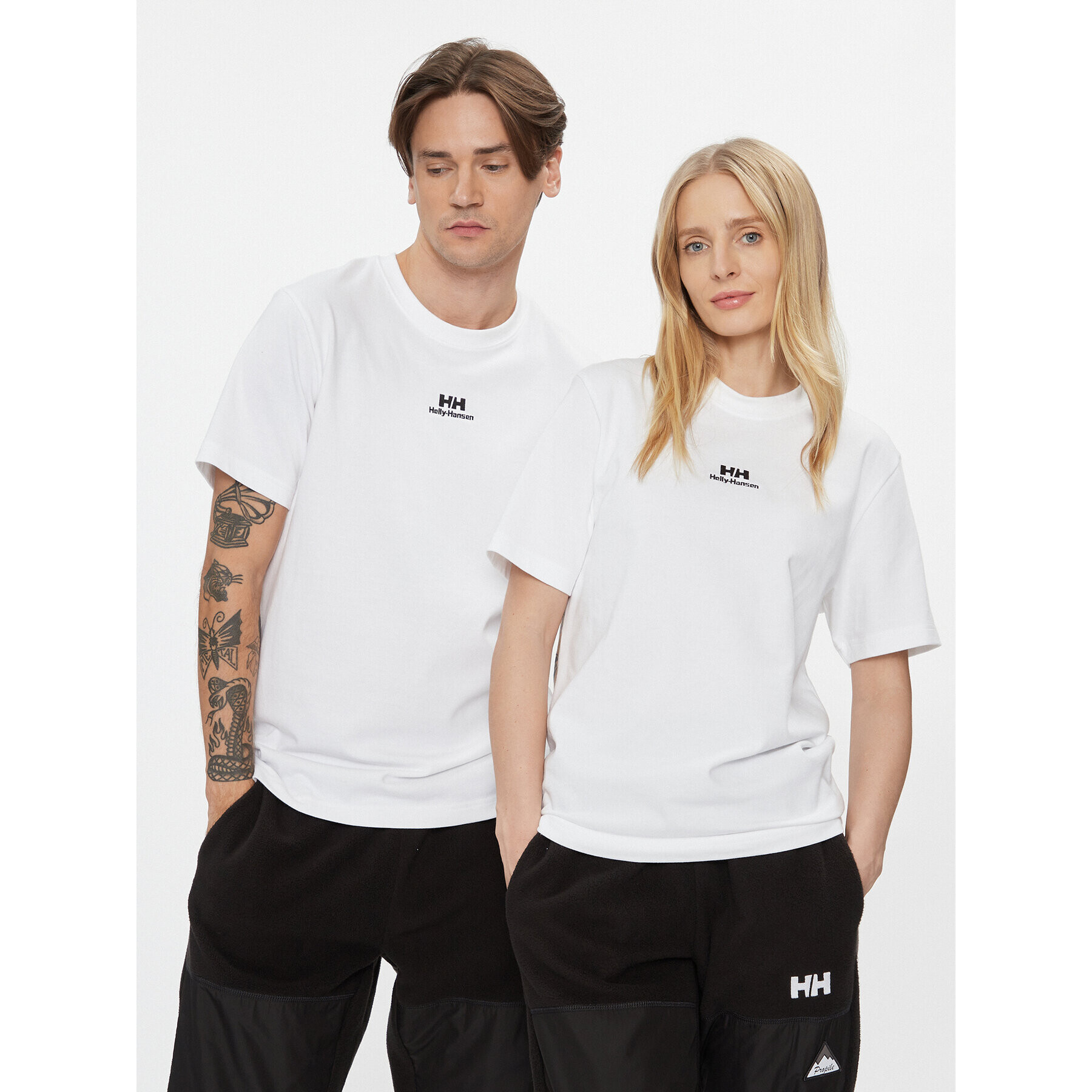 Helly Hansen Тишърт Yu Patch 53391 Бял Regular Fit - Pepit.bg