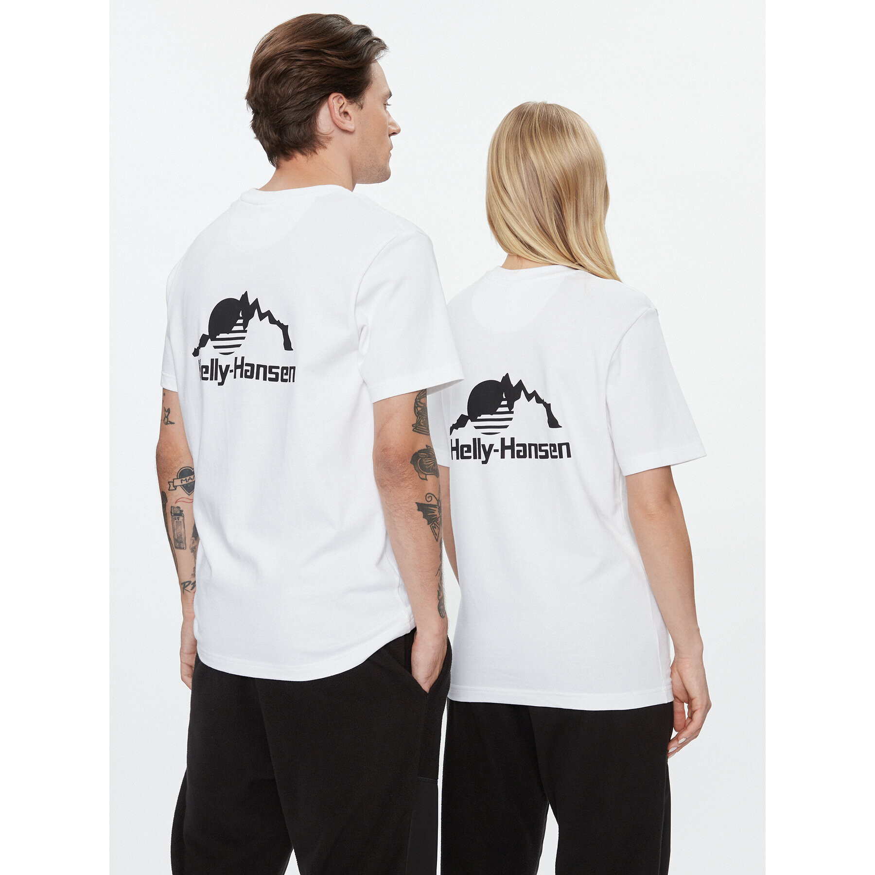 Helly Hansen Тишърт Yu Patch 53391 Бял Regular Fit - Pepit.bg