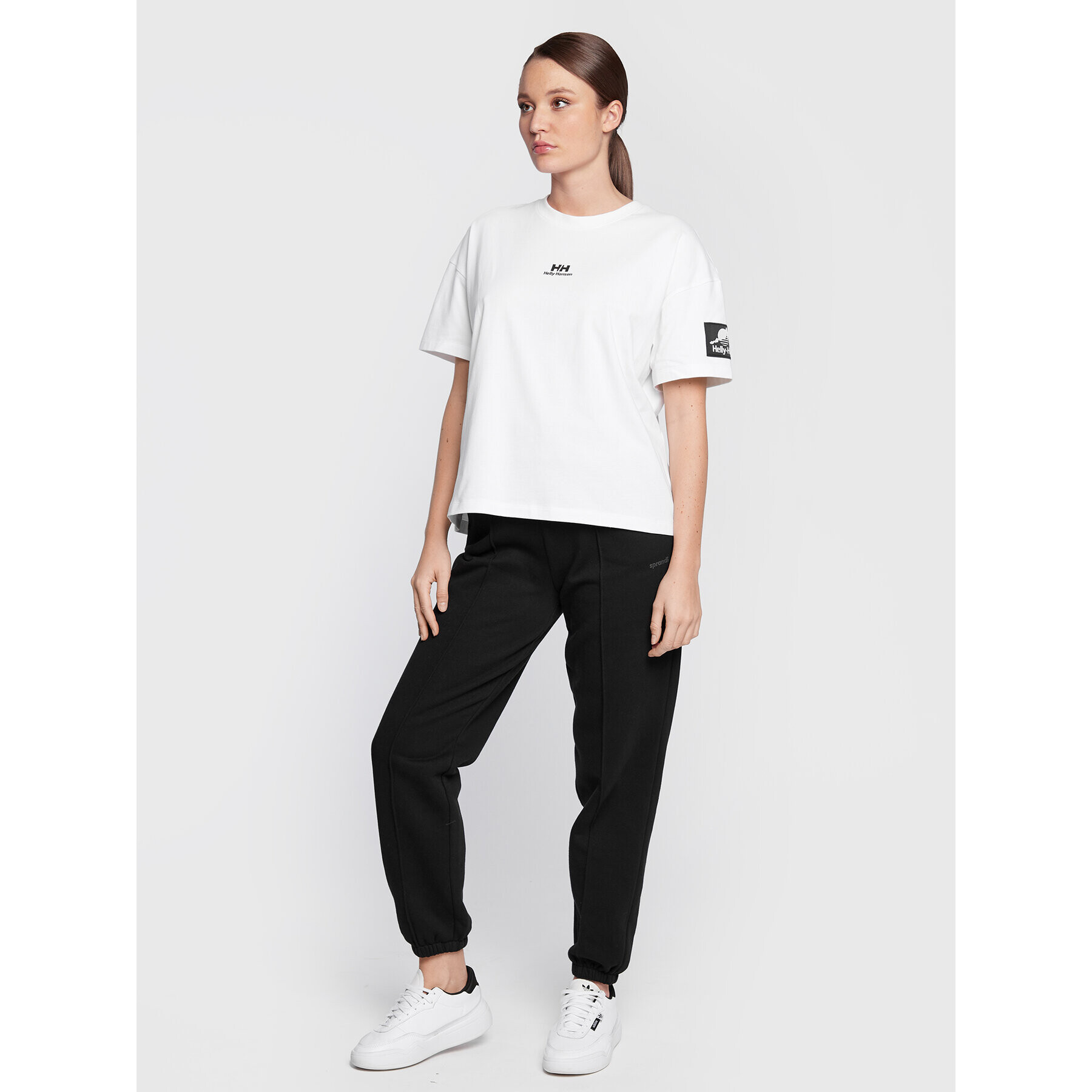 Helly Hansen Тишърт Yu Patch 53781 Бял Relaxed Fit - Pepit.bg