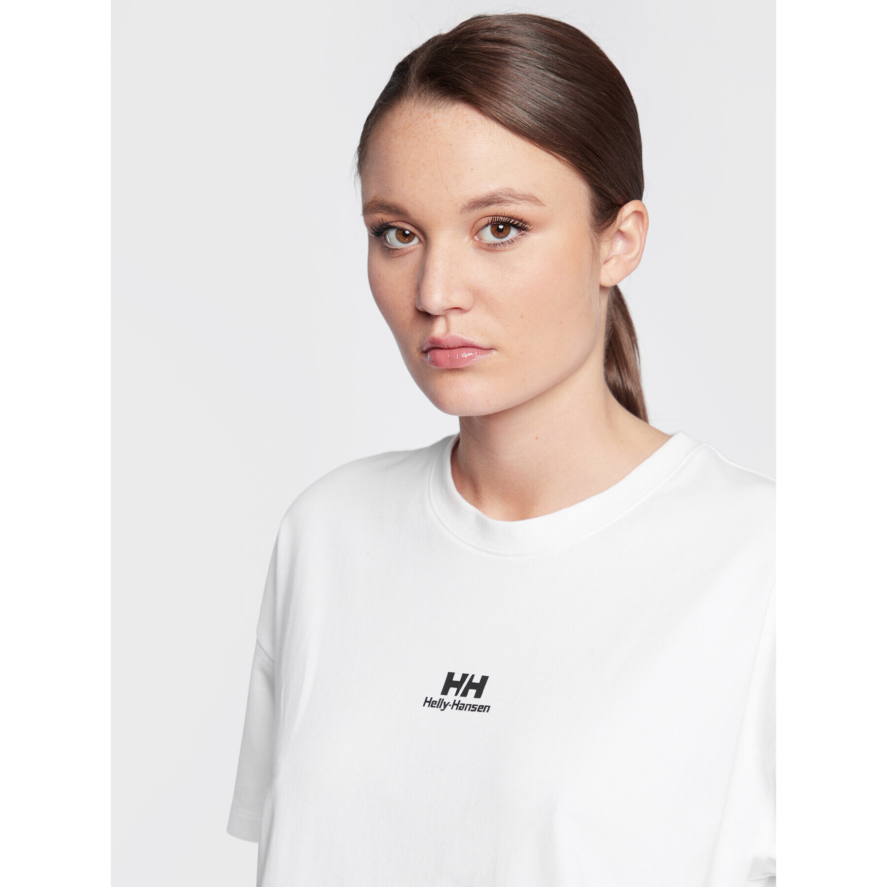 Helly Hansen Тишърт Yu Patch 53781 Бял Relaxed Fit - Pepit.bg