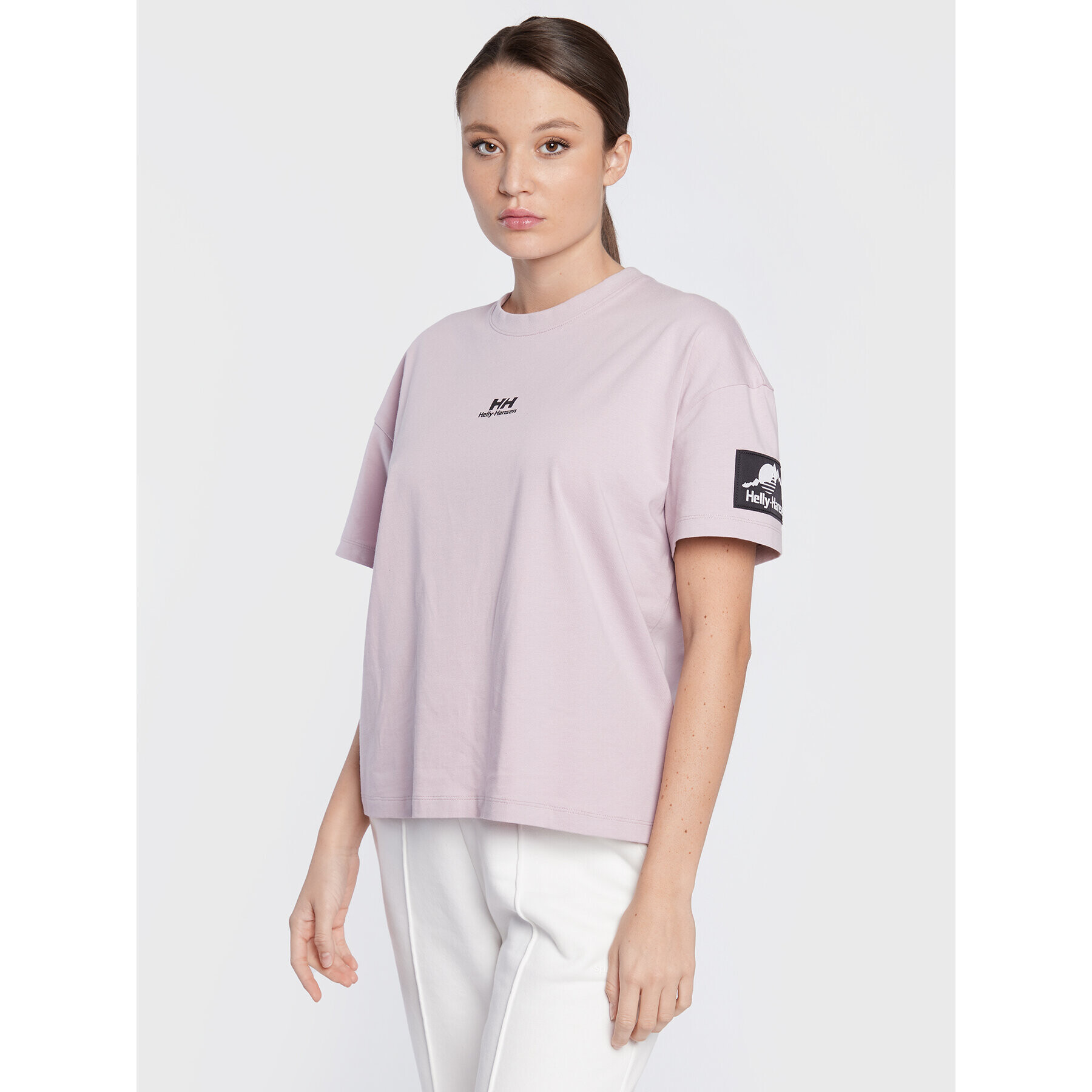 Helly Hansen Тишърт Yu Patch 53781 Виолетов Relaxed Fit - Pepit.bg