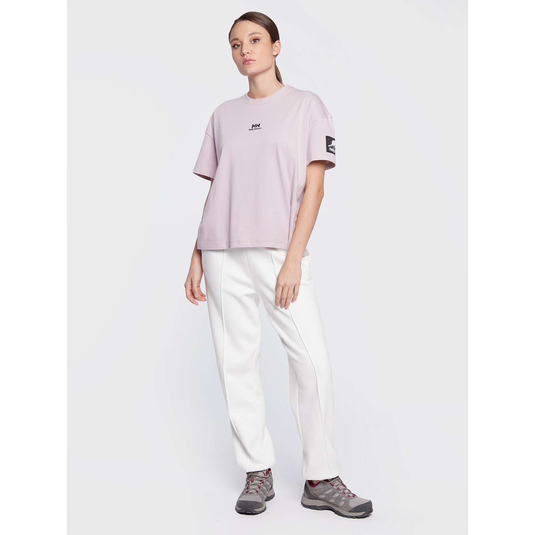 Helly Hansen Тишърт Yu Patch 53781 Виолетов Relaxed Fit - Pepit.bg