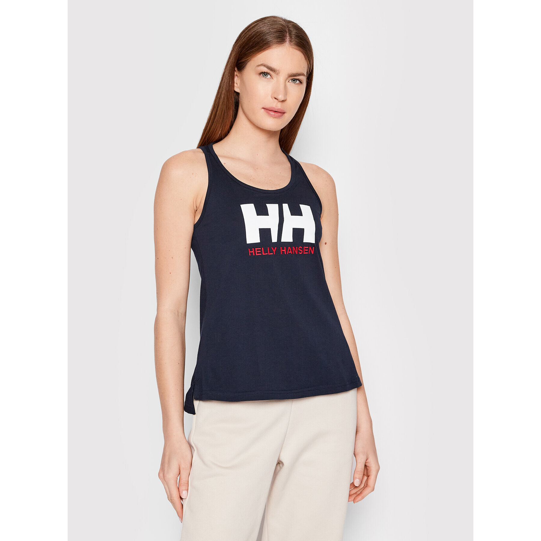 Helly Hansen топ Logo Singlet 33838 Тъмносин Regular Fit - Pepit.bg