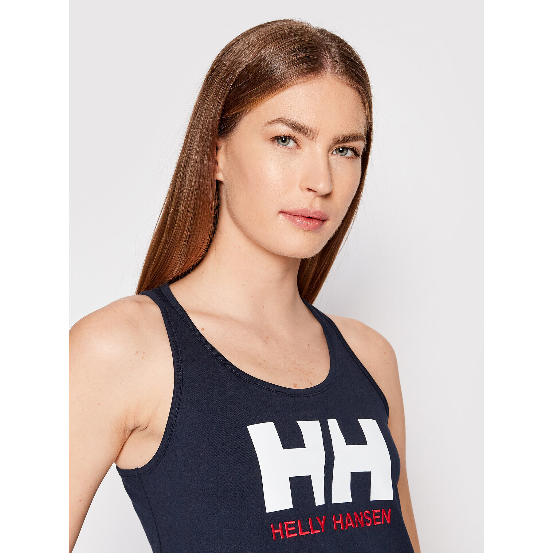 Helly Hansen топ Logo Singlet 33838 Тъмносин Regular Fit - Pepit.bg