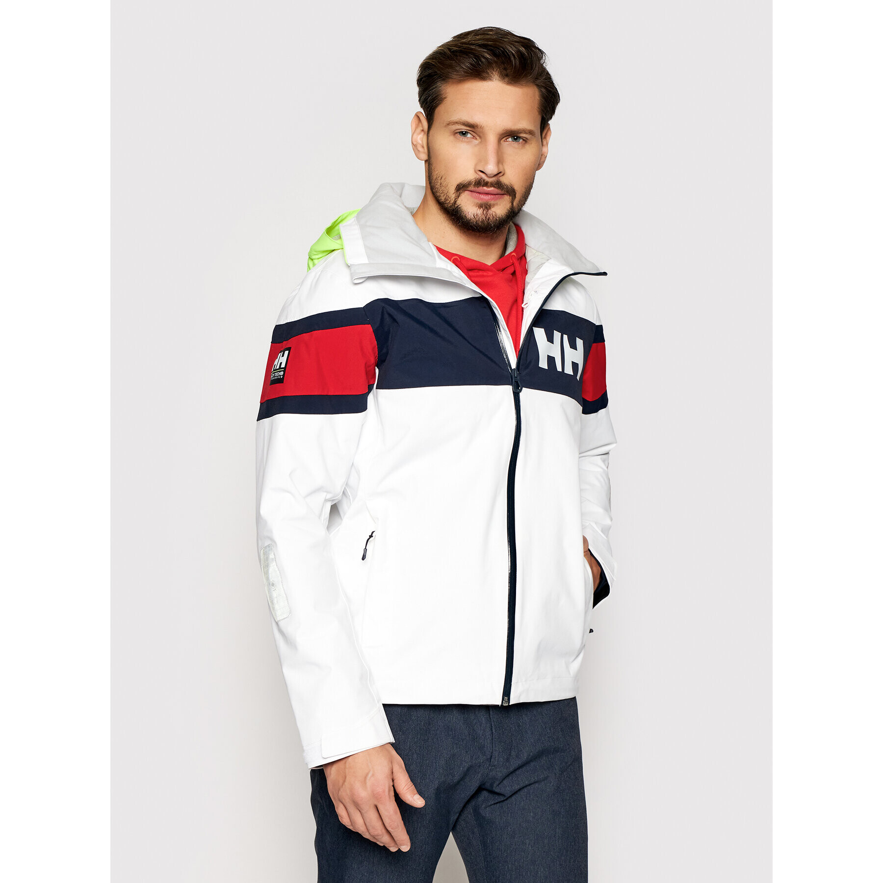 Helly Hansen Ветроходно яке Salt Flag 33909 Бял Regular Fit - Pepit.bg