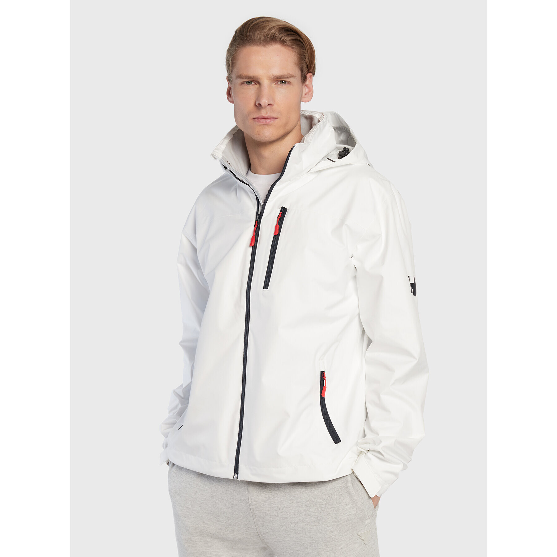 Helly Hansen Ветроходно яке Crew 33874 Бял Regular Fit - Pepit.bg