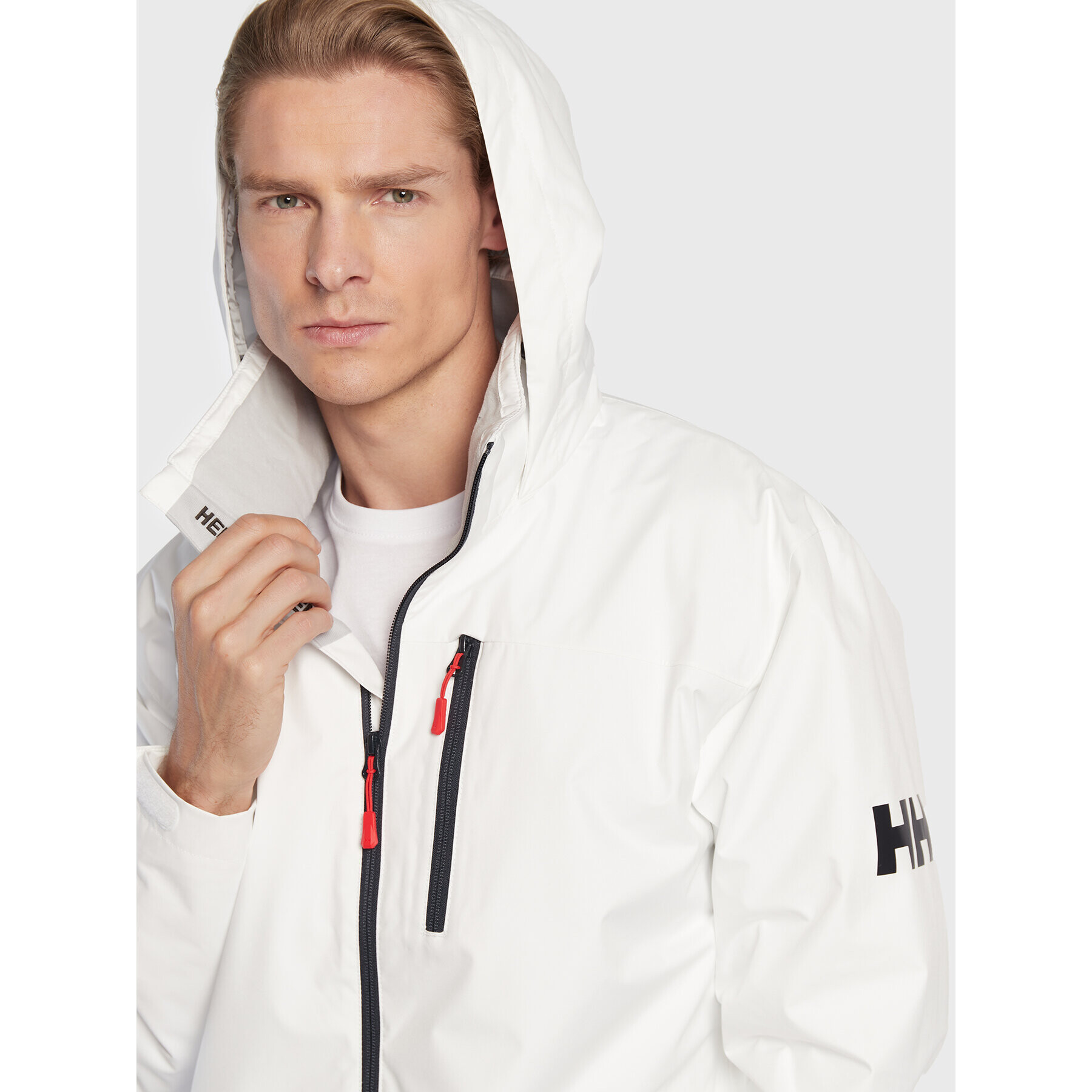 Helly Hansen Ветроходно яке Crew 33874 Бял Regular Fit - Pepit.bg