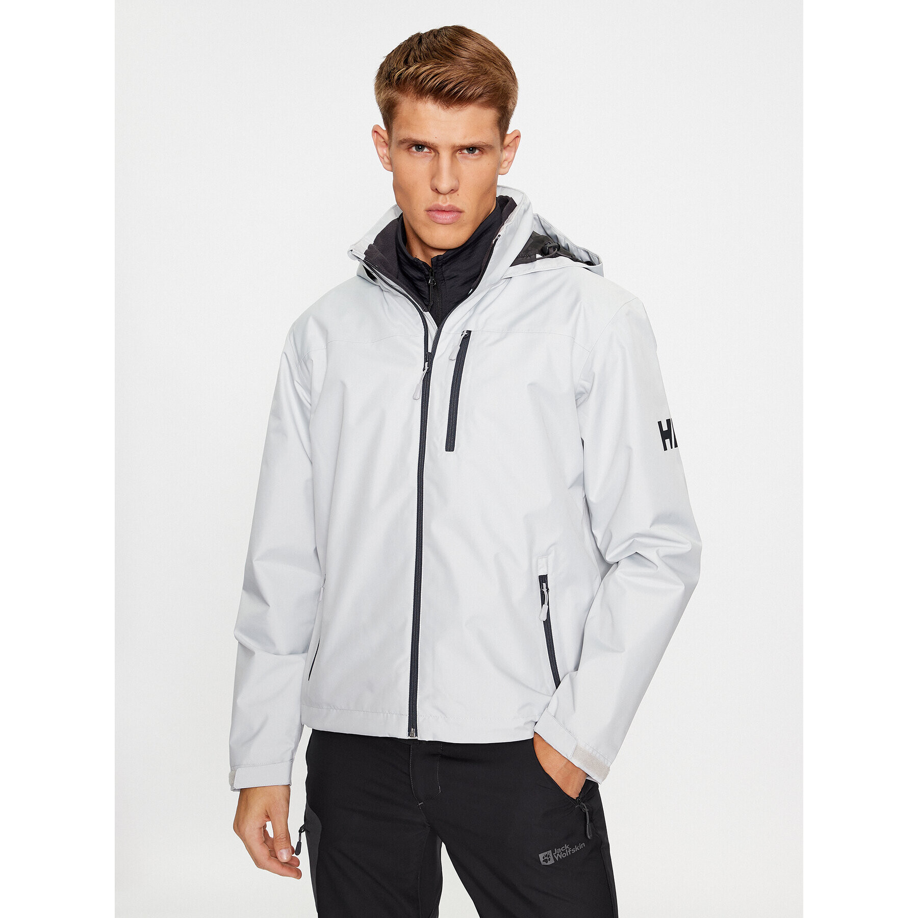 Helly Hansen Ветроходно яке Crew 33874 Сив Regular Fit - Pepit.bg