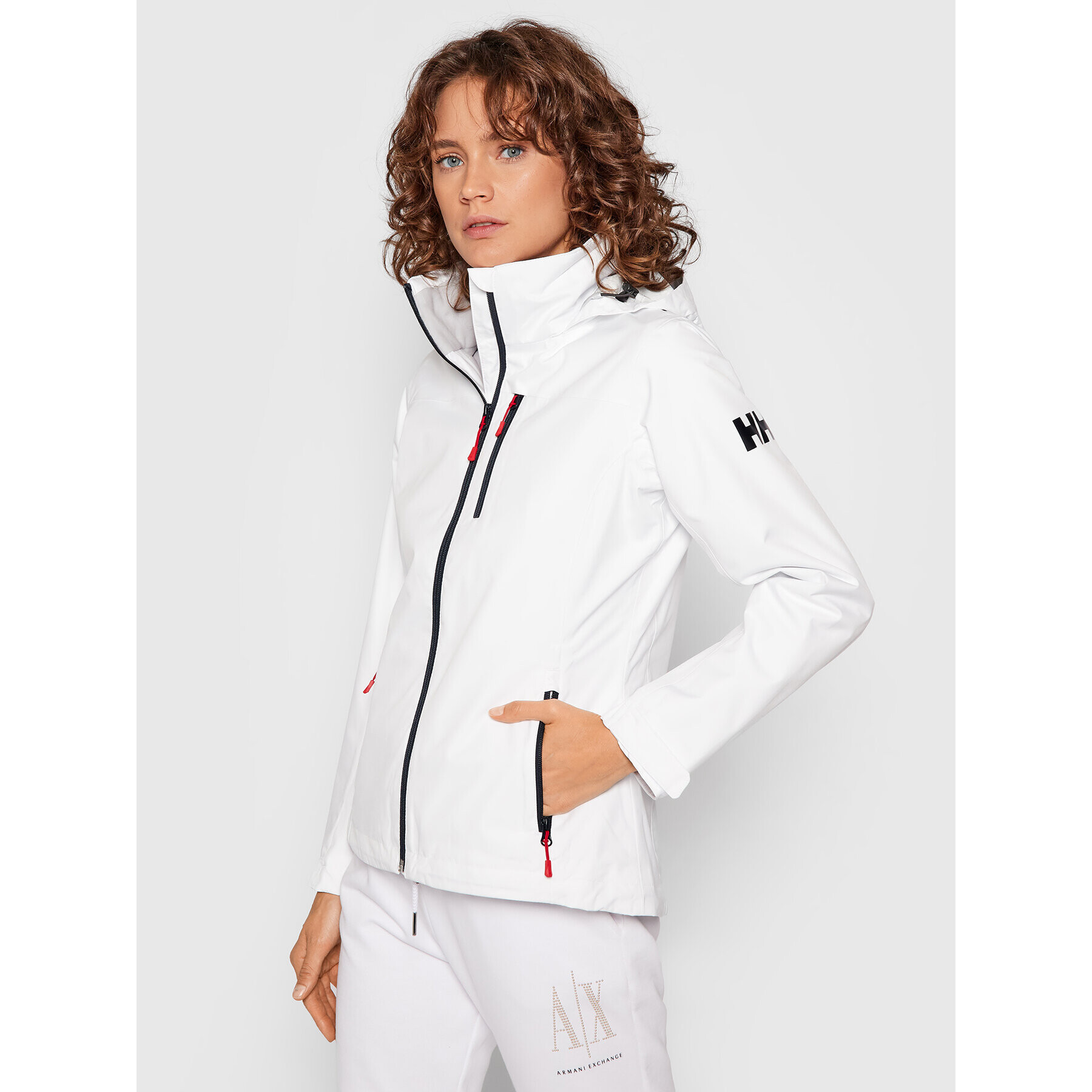 Helly Hansen Яке за дъжд Crew Midlayer 33891 Бял Regular Fit - Pepit.bg
