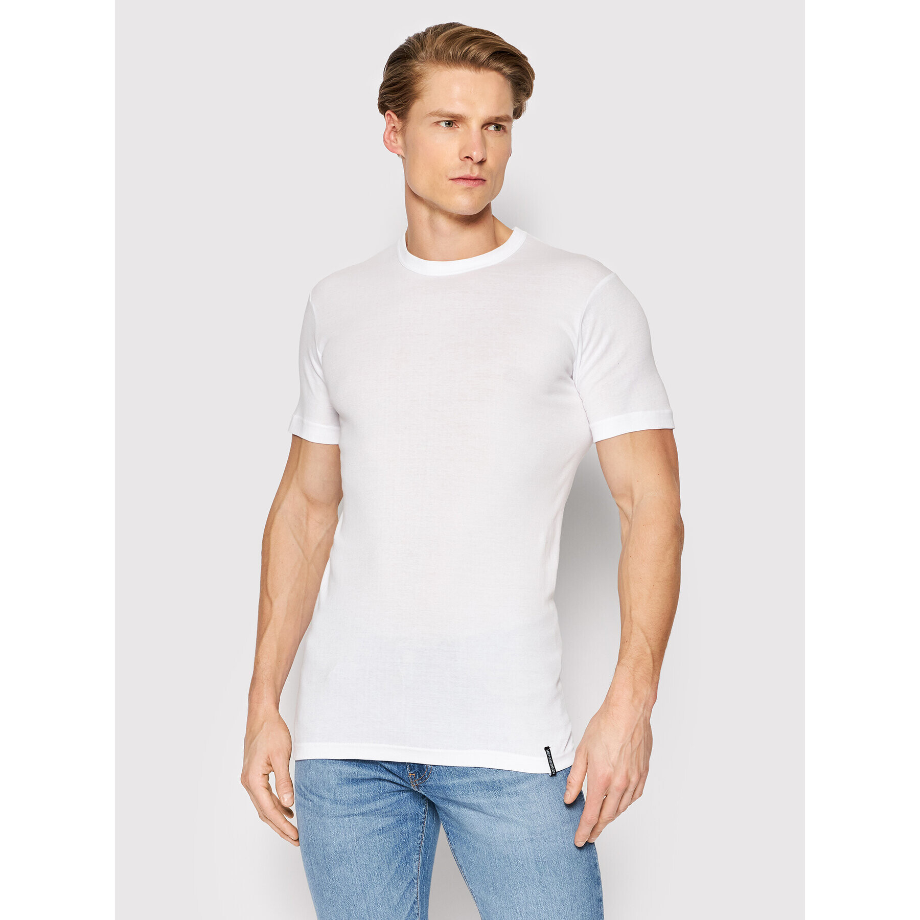 Henderson Тишърт 1495 Бял Regular Fit - Pepit.bg