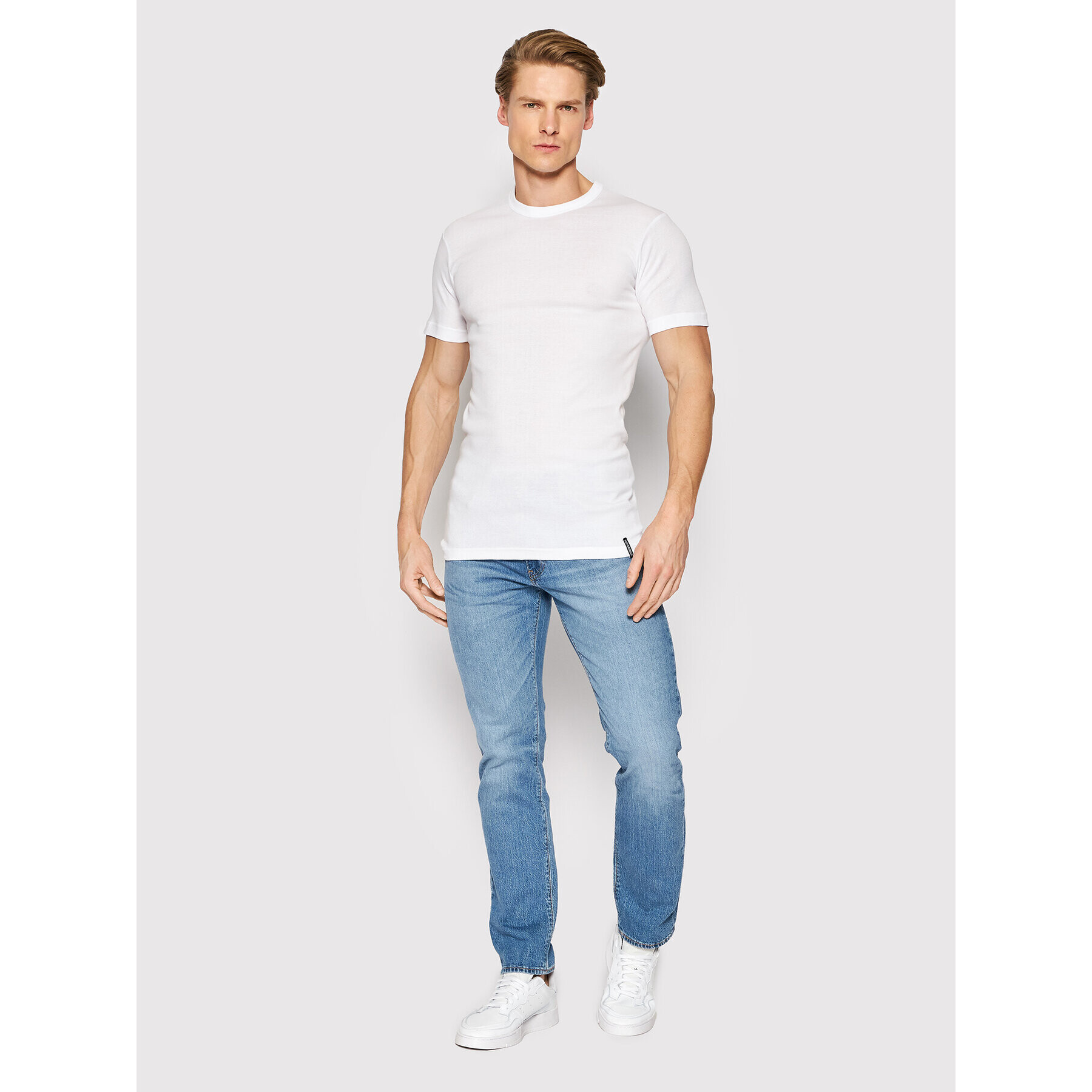 Henderson Тишърт 1495 Бял Regular Fit - Pepit.bg