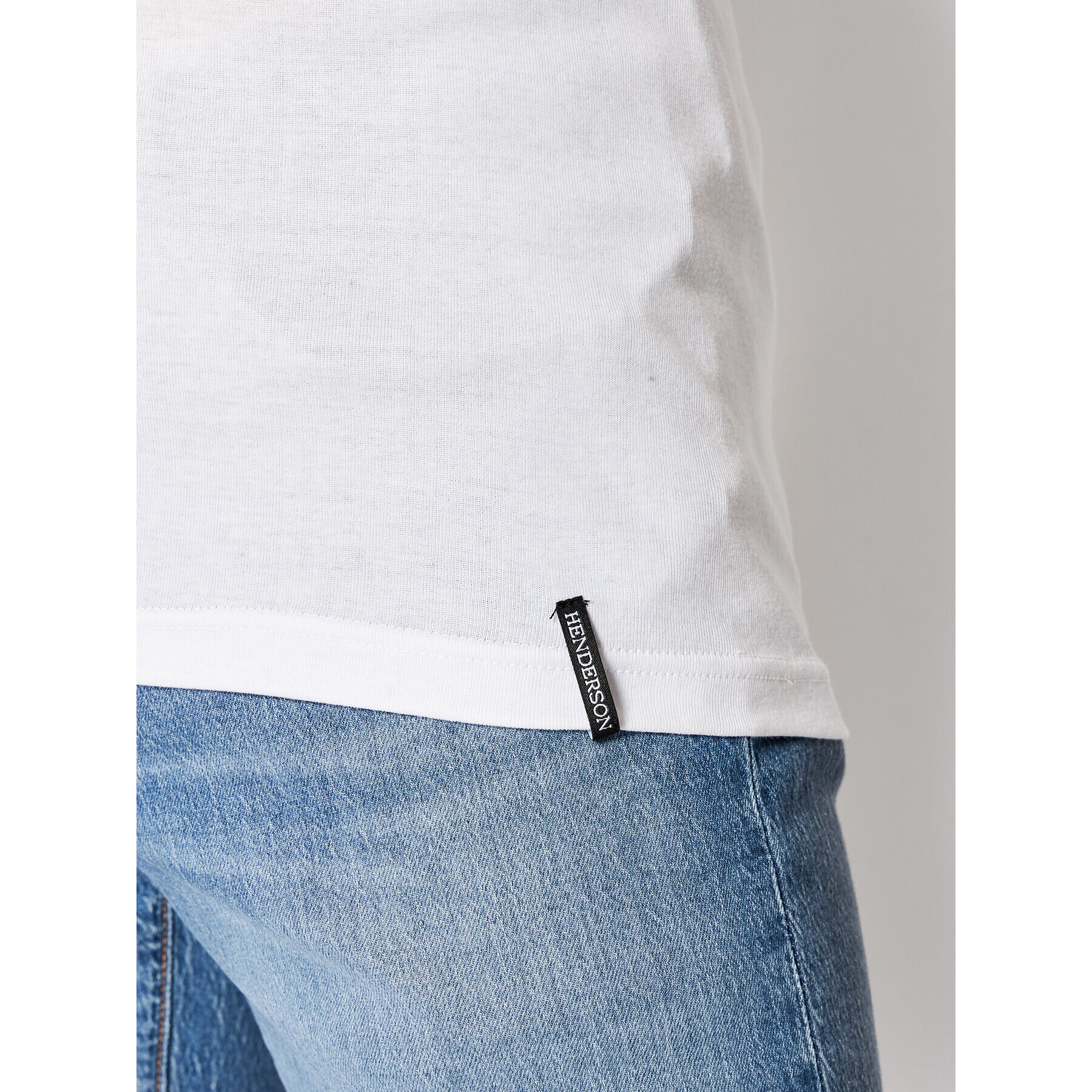 Henderson Тишърт 1495 Бял Regular Fit - Pepit.bg