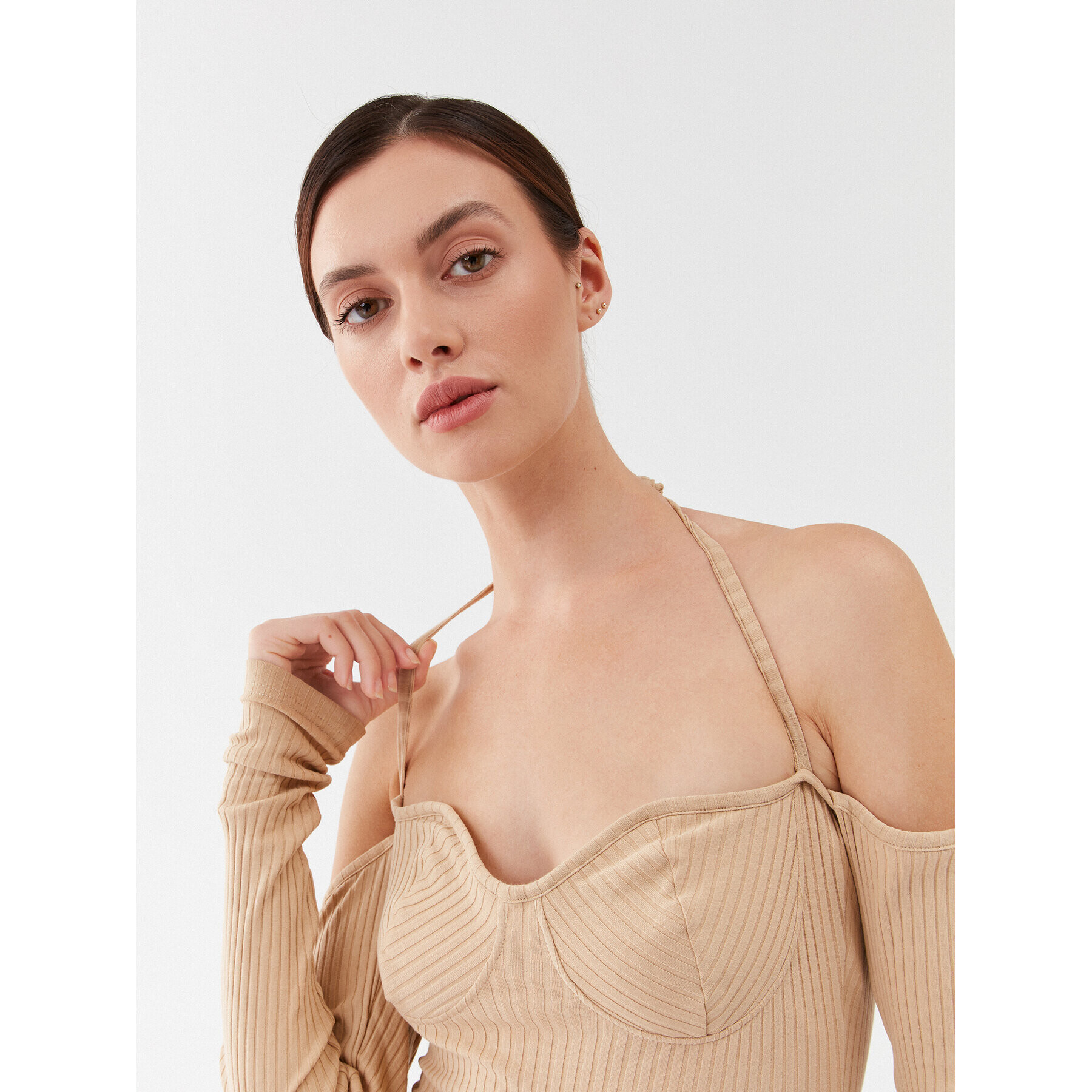 Herskind Боди Inga Body 4776935 Бежов Slim Fit - Pepit.bg