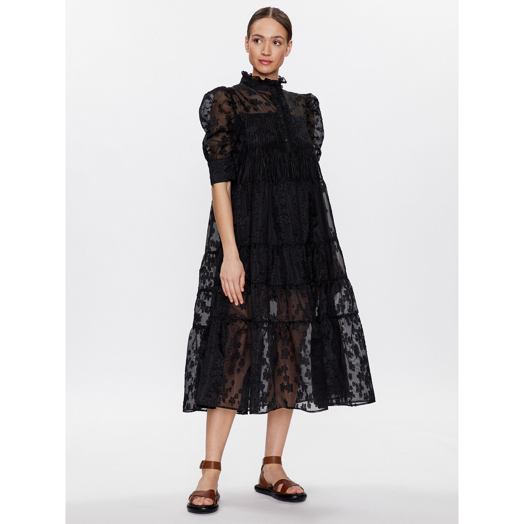 Herskind Ежедневна рокля Rio 4773926 Черен Relaxed Fit - Pepit.bg