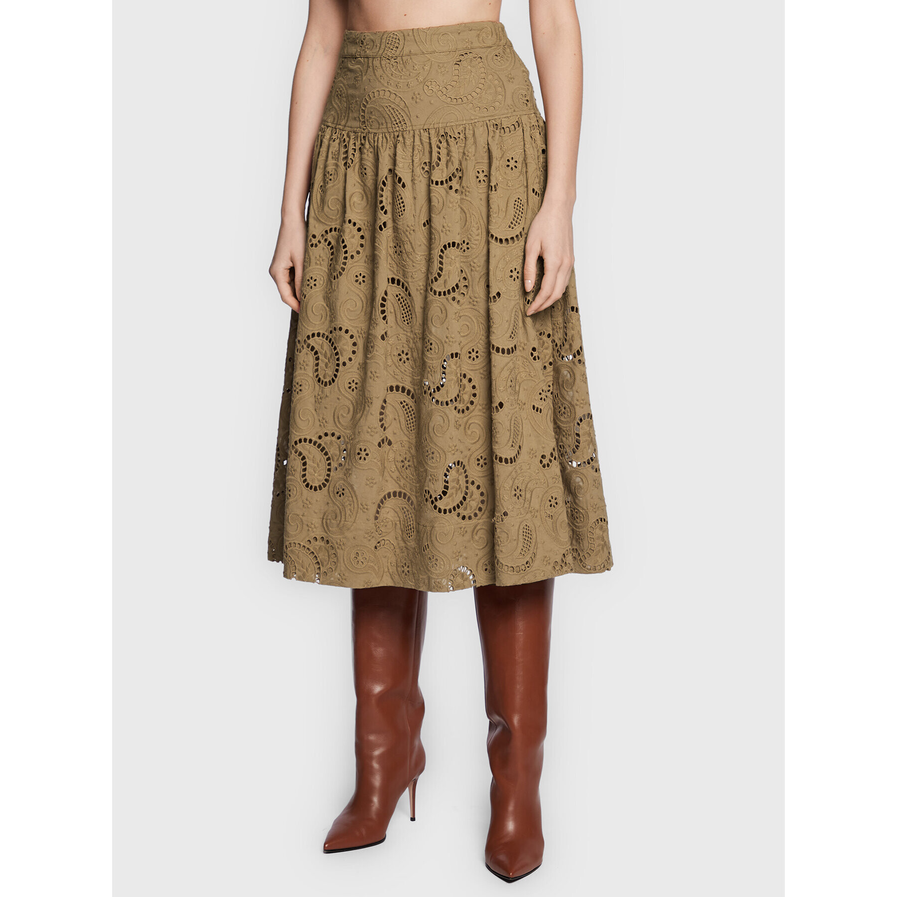 Herskind Миди пола Ingrid 4662831 Кафяв Regular Fit - Pepit.bg