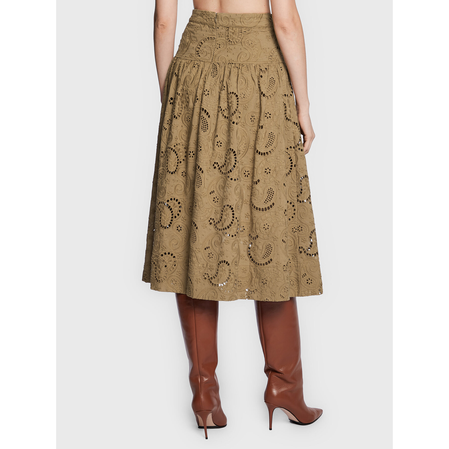 Herskind Миди пола Ingrid 4662831 Кафяв Regular Fit - Pepit.bg