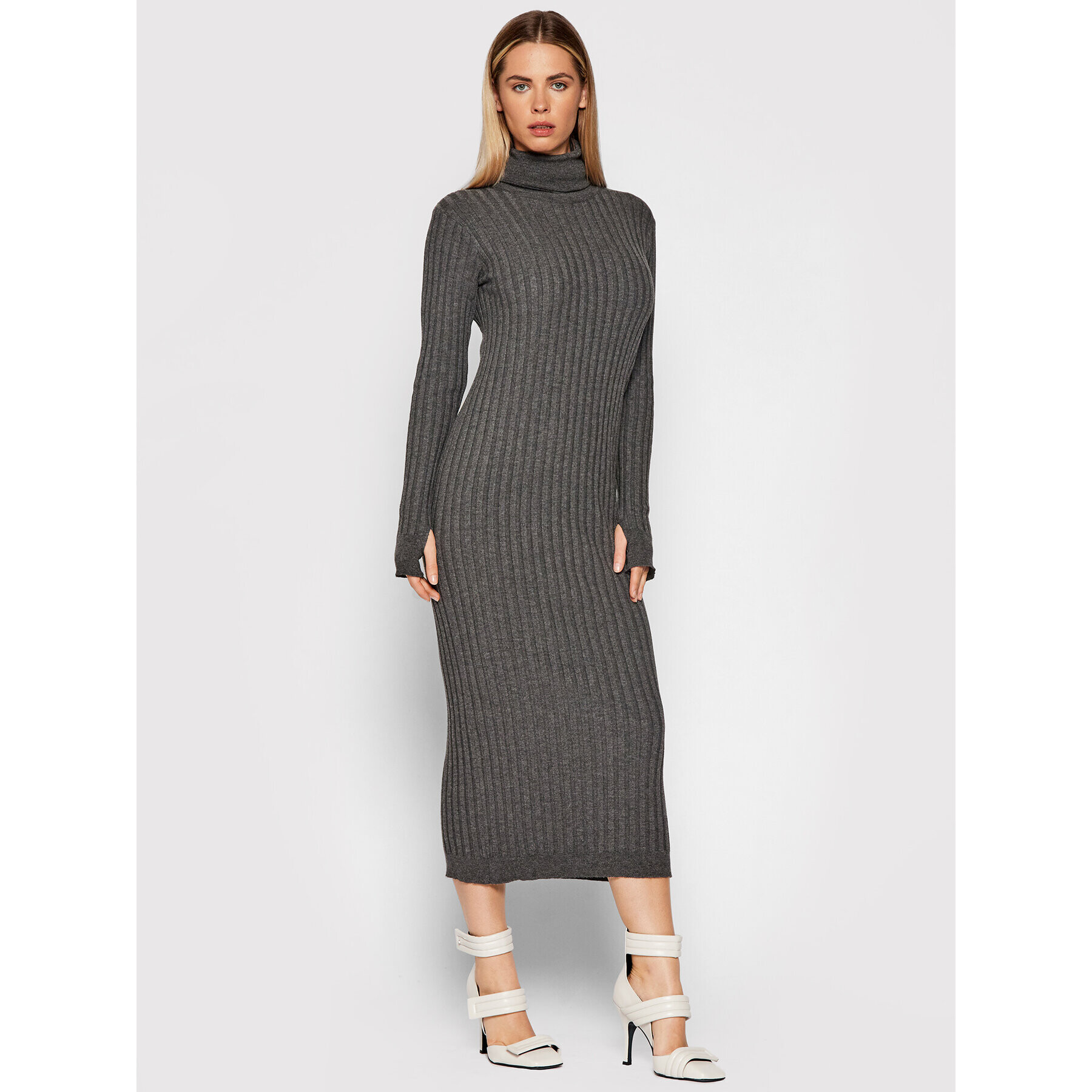 Herskind Плетена рокля Iman 4111804 Сив Regular Fit - Pepit.bg