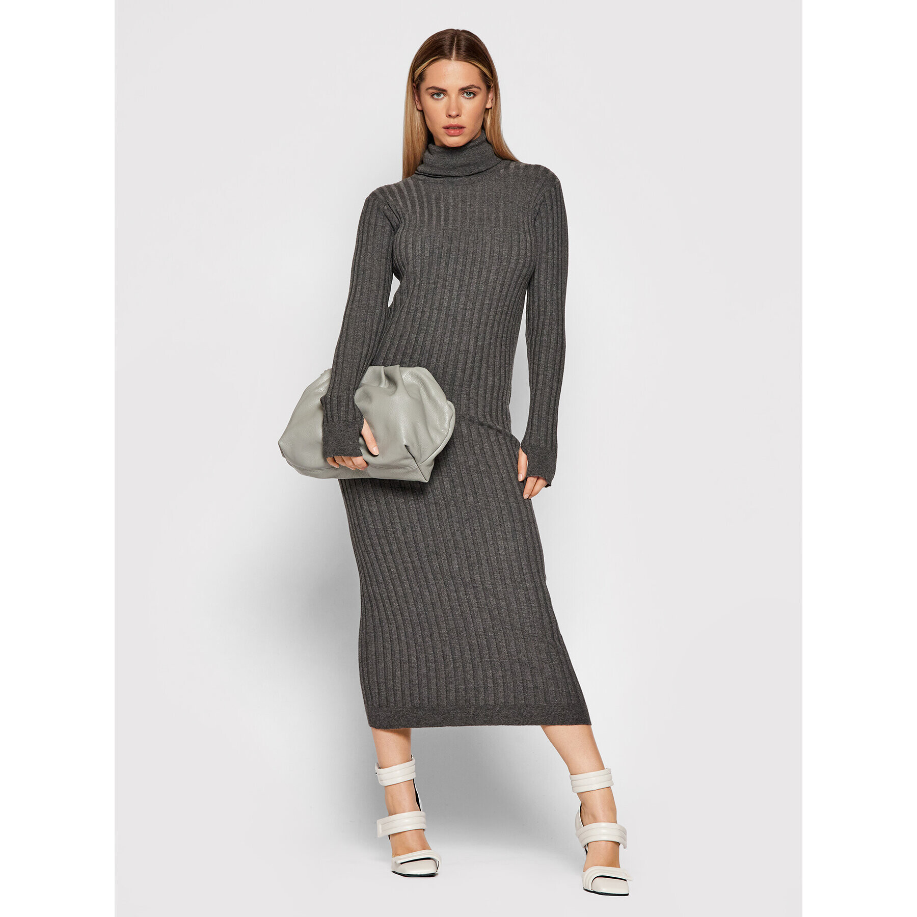 Herskind Плетена рокля Iman 4111804 Сив Regular Fit - Pepit.bg