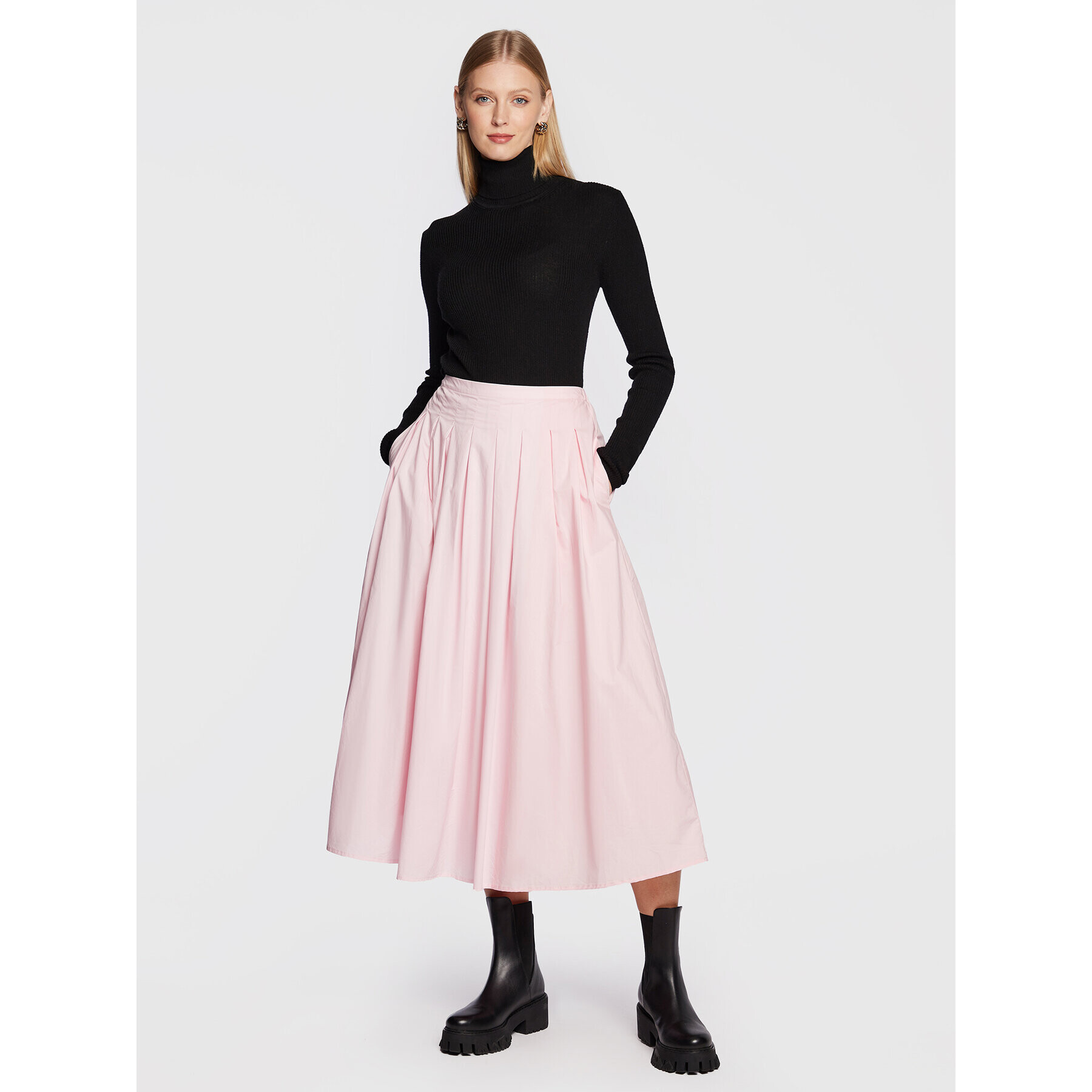 Herskind Плисирана пола Gina 4618610 Розов Regular Fit - Pepit.bg