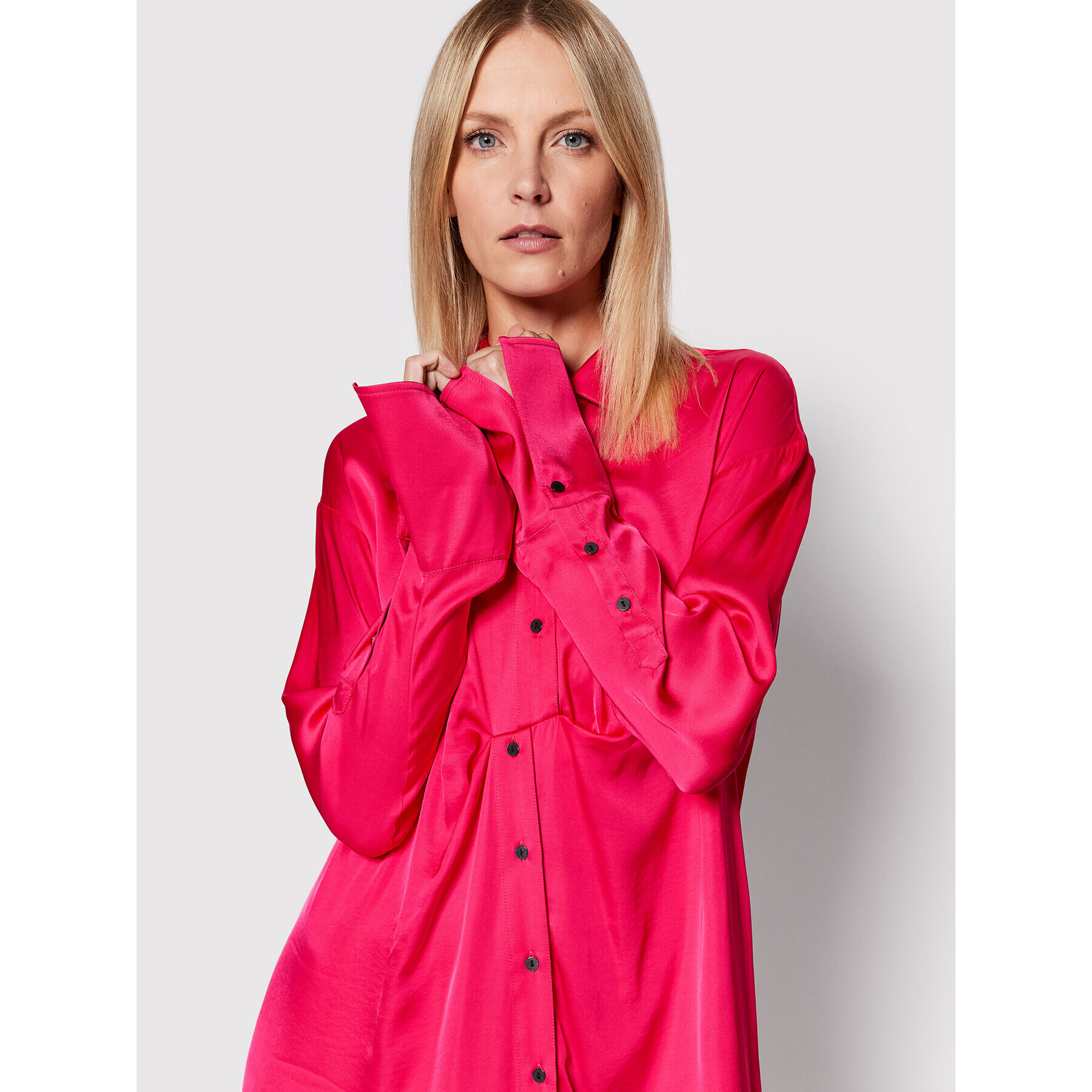 Herskind Рокля тип риза Barba 4422370 Розов Oversize - Pepit.bg