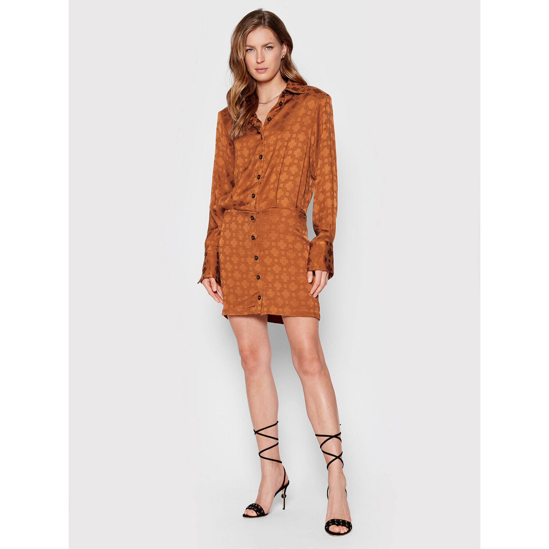 Herskind Рокля тип риза Bree 4426876 Кафяв Regular Fit - Pepit.bg
