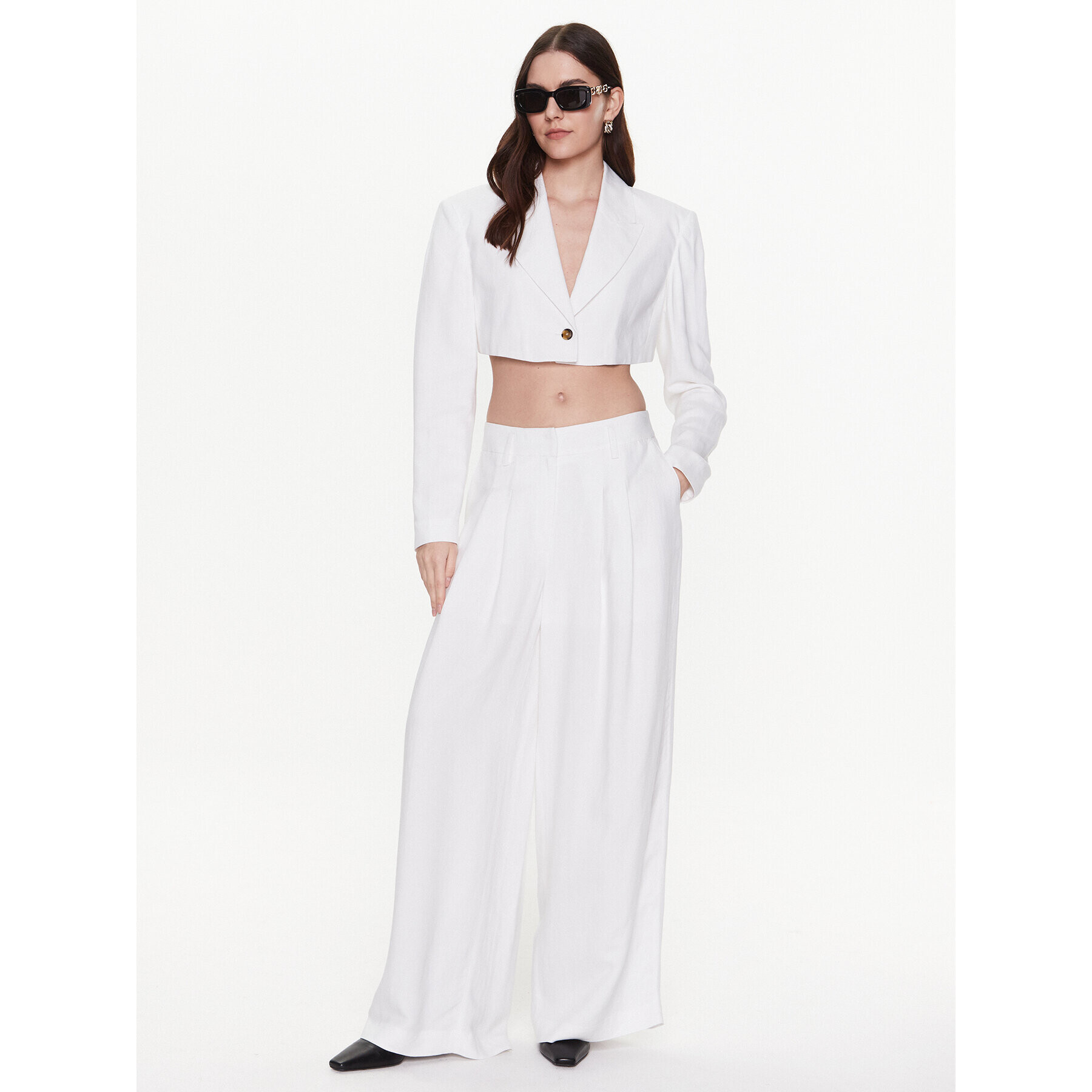 Herskind Текстилни панталони Lotus 4729840 Бял Regular Fit - Pepit.bg