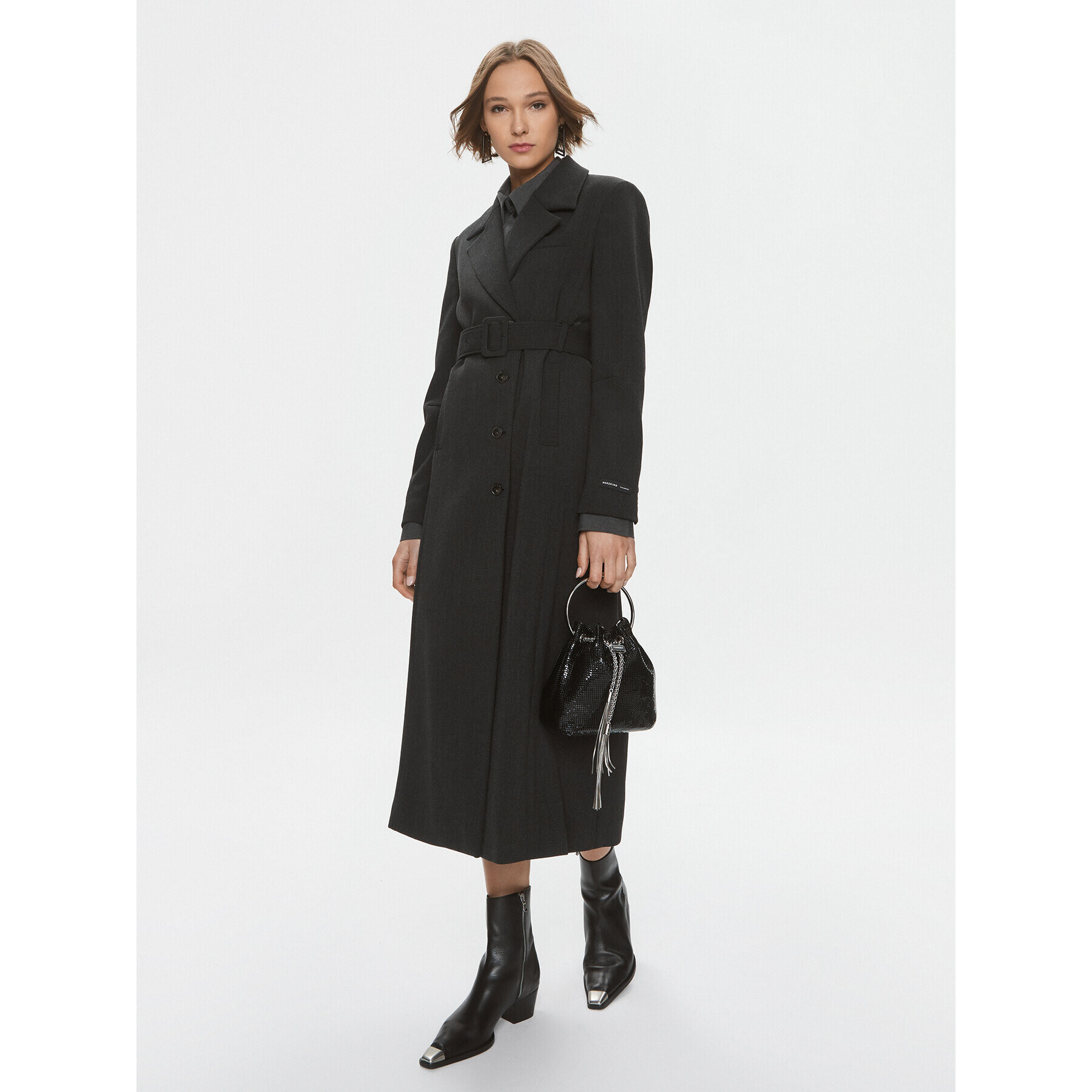 Herskind Вълнено палто Ezara 4903956 Сив Regular Fit - Pepit.bg
