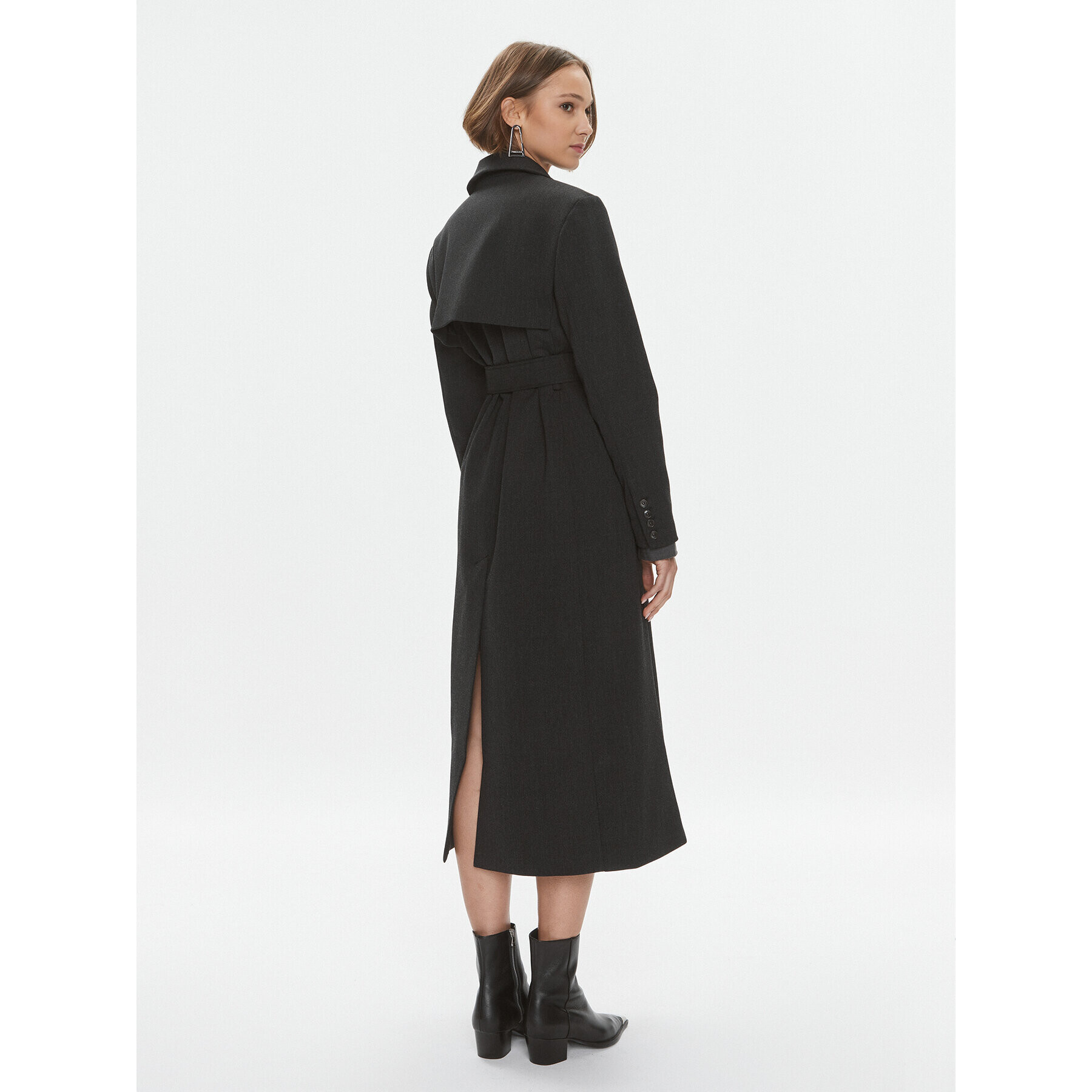 Herskind Вълнено палто Ezara 4903956 Сив Regular Fit - Pepit.bg