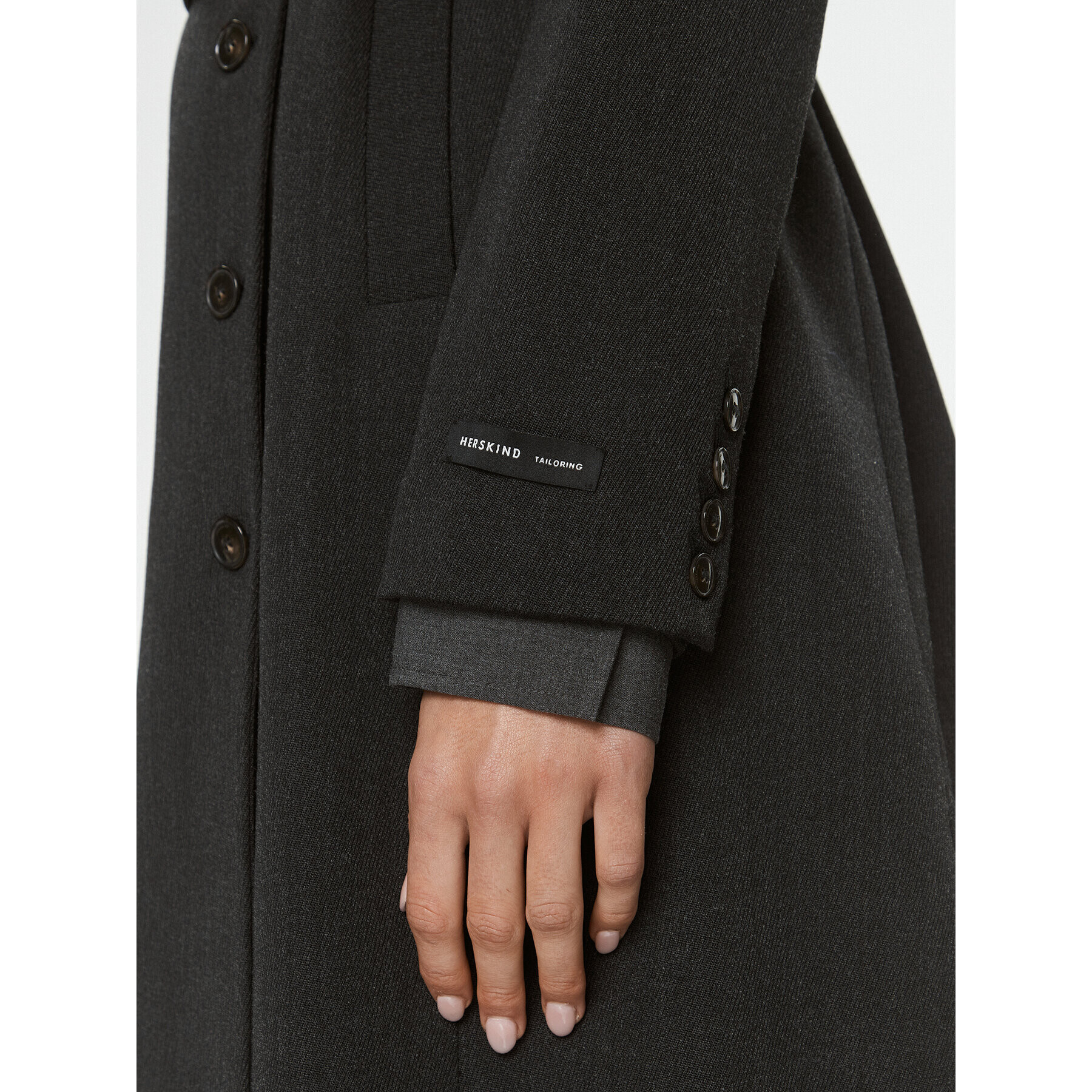 Herskind Вълнено палто Ezara 4903956 Сив Regular Fit - Pepit.bg