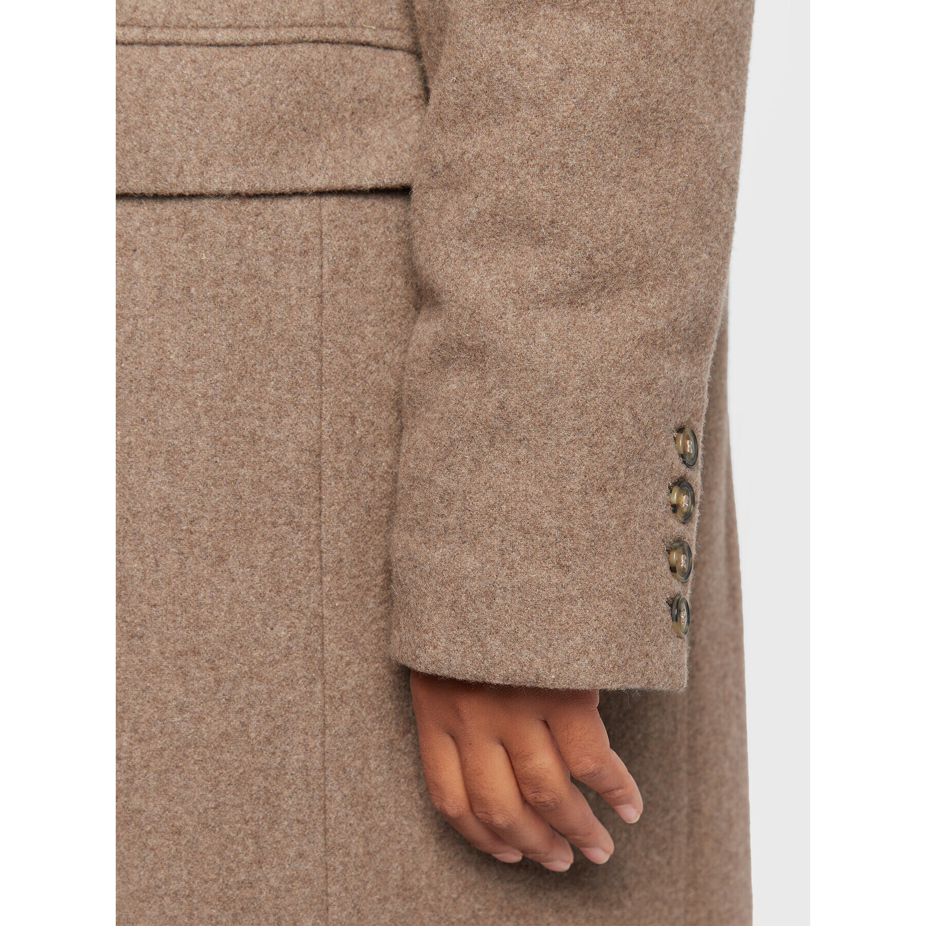 Herskind Вълнено палто Wanda 4575816 Бежов Oversize - Pepit.bg
