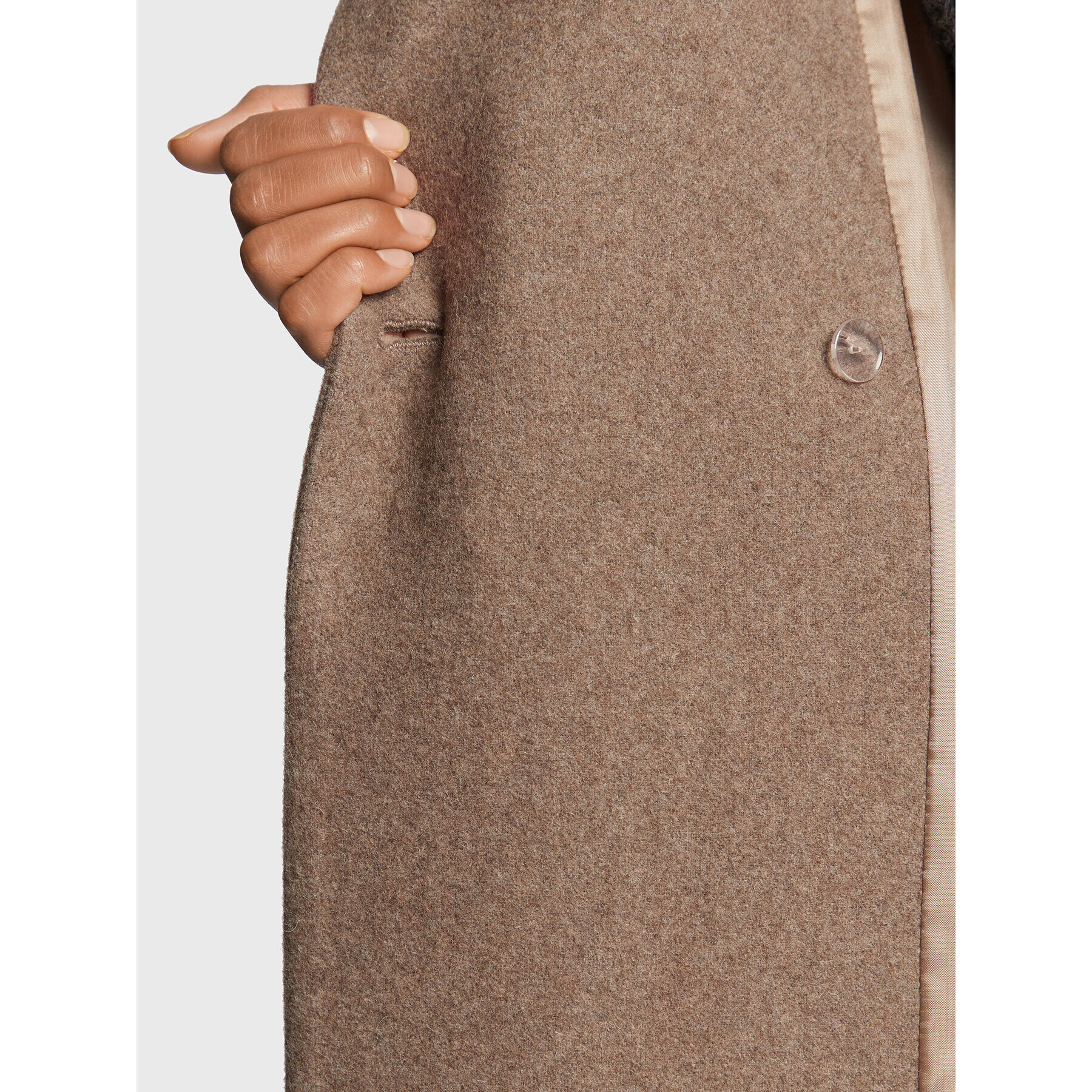 Herskind Вълнено палто Wanda 4575816 Бежов Oversize - Pepit.bg