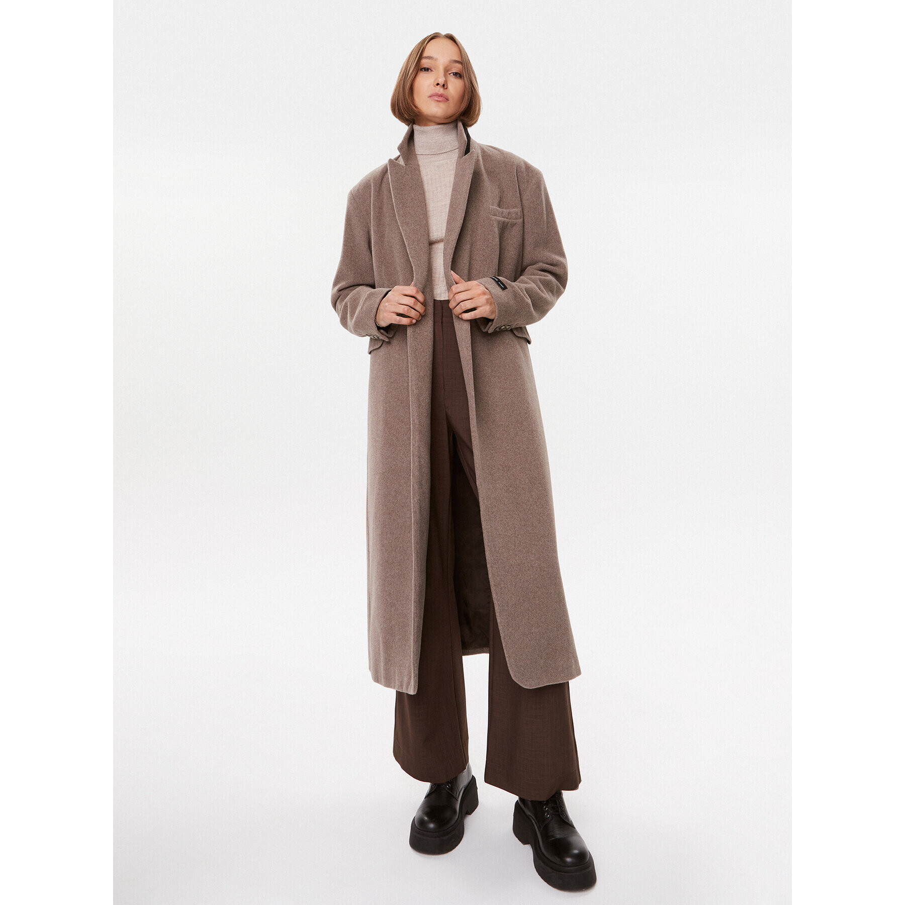 Herskind Вълнено палто Wanda 4908816 Бежов Regular Fit - Pepit.bg