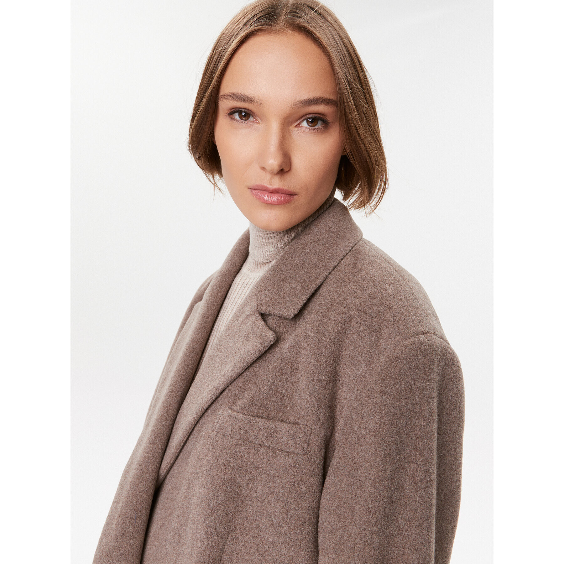 Herskind Вълнено палто Wanda 4908816 Бежов Regular Fit - Pepit.bg
