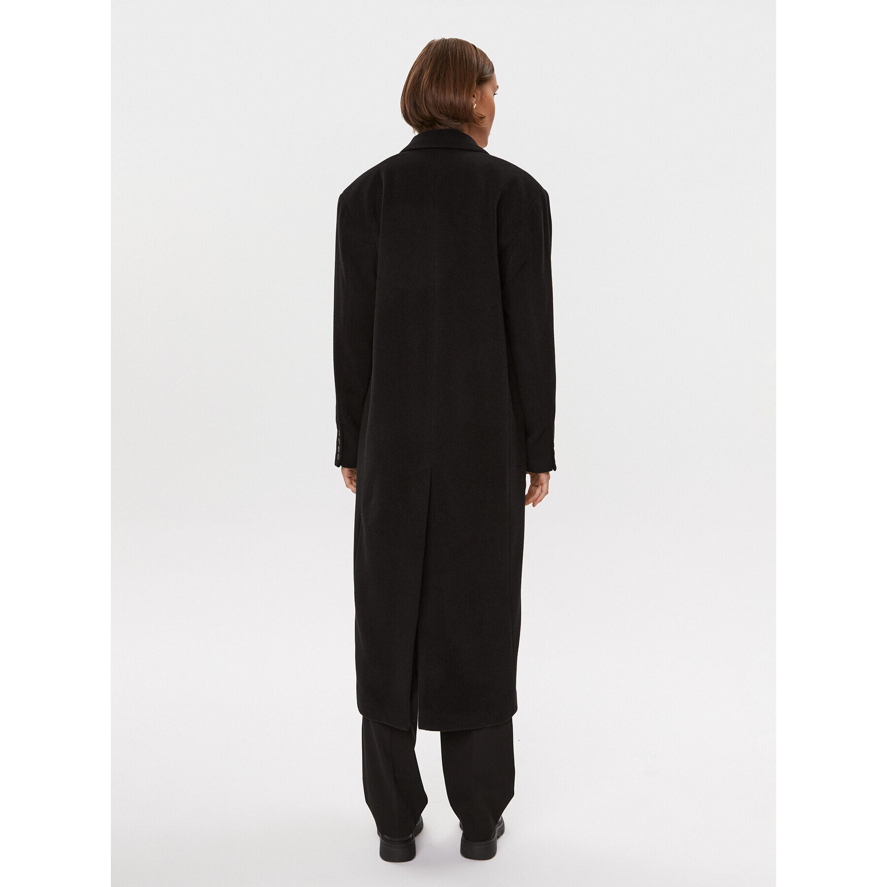 Herskind Вълнено палто Wanda 4908816 Черен Oversize - Pepit.bg