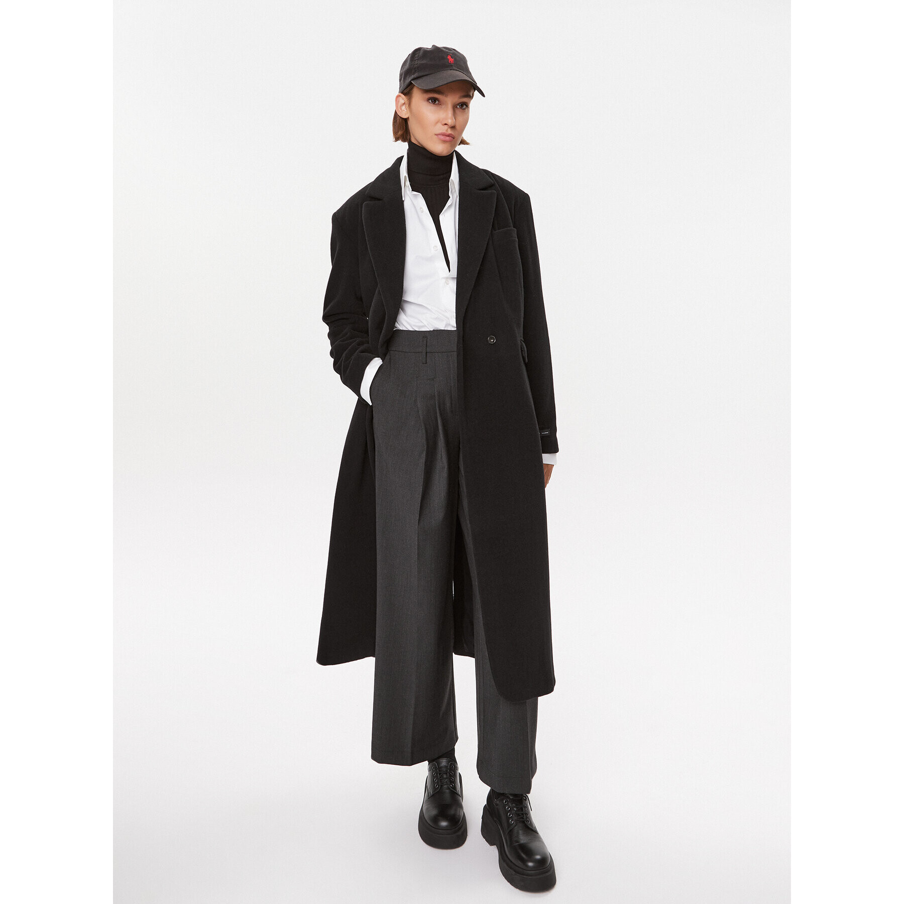 Herskind Вълнено палто Wanda 4908816 Черен Oversize - Pepit.bg