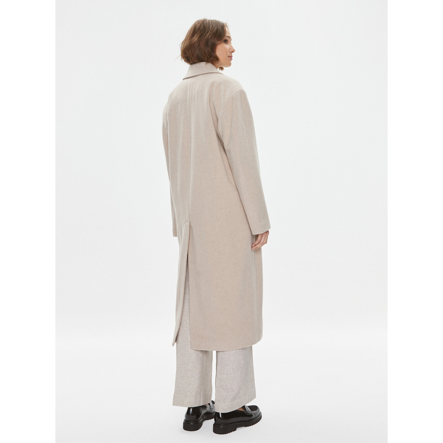Herskind Вълнено палто Zion 4900816 Бежов Regular Fit - Pepit.bg