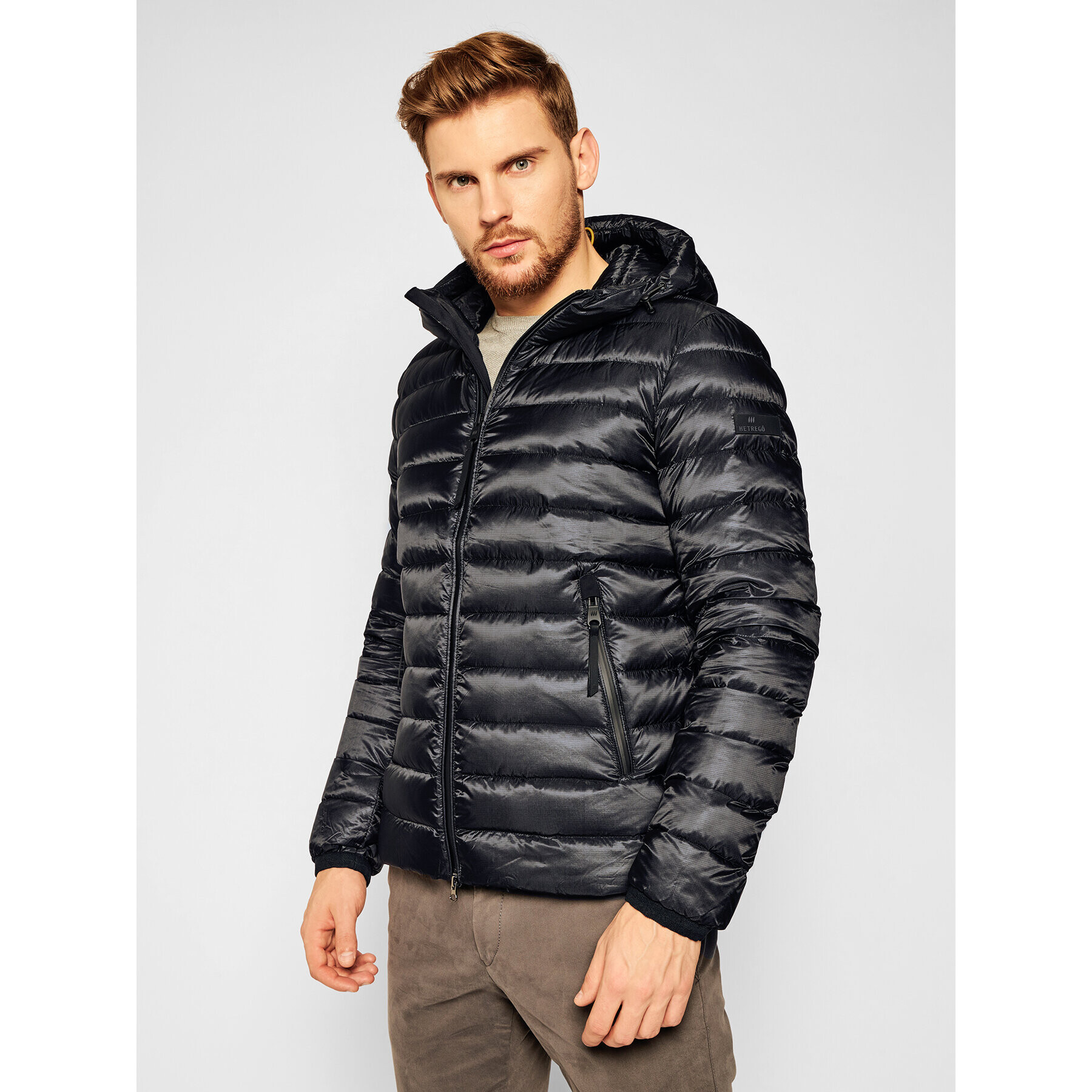Hetregó Пухено яке Carson 20WU03 8I413 Черен Regular Fit - Pepit.bg