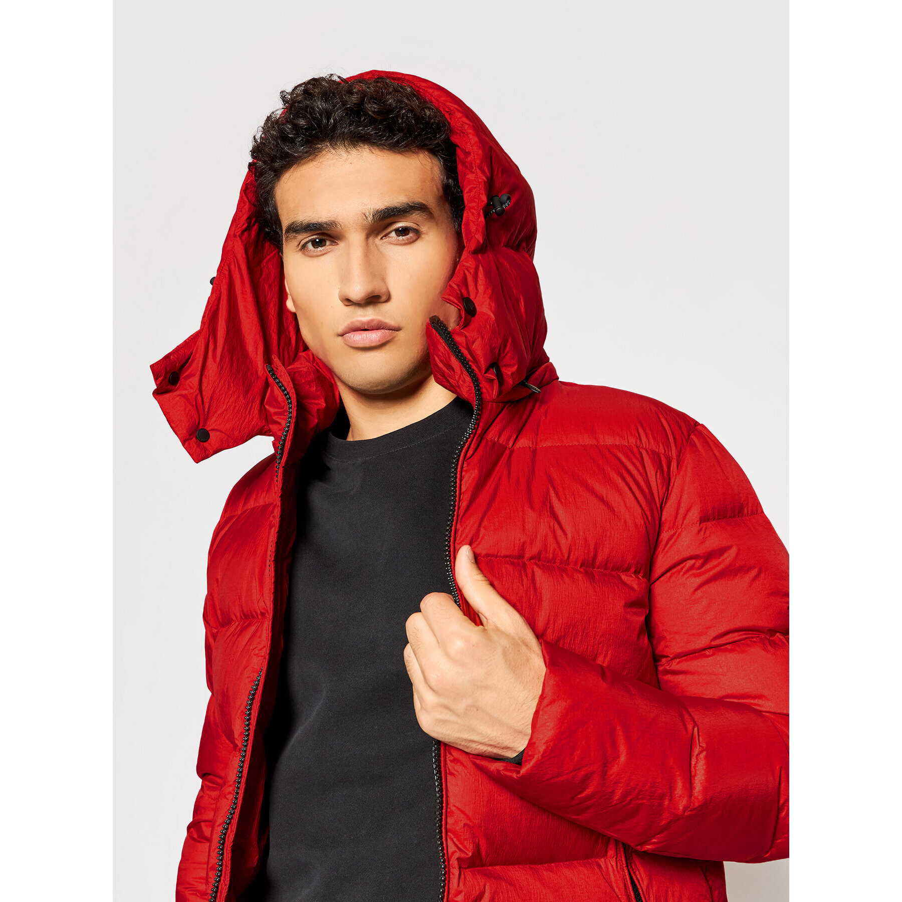 Hetregó Пухено яке Eddie 8L428 21WU06 Червен Regular Fit - Pepit.bg