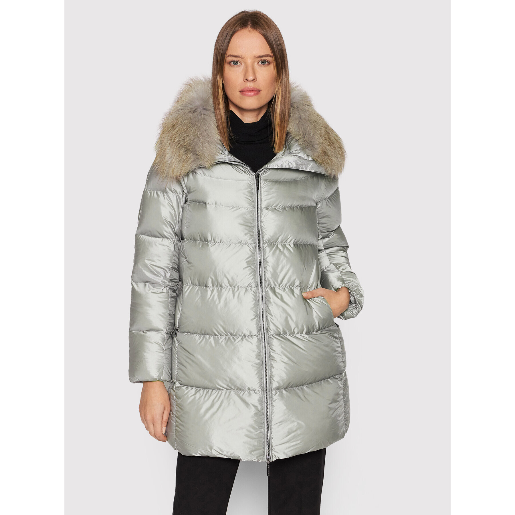 Hetregó Пухено яке Jasmine 21 8L604F Сив Regular Fit - Pepit.bg