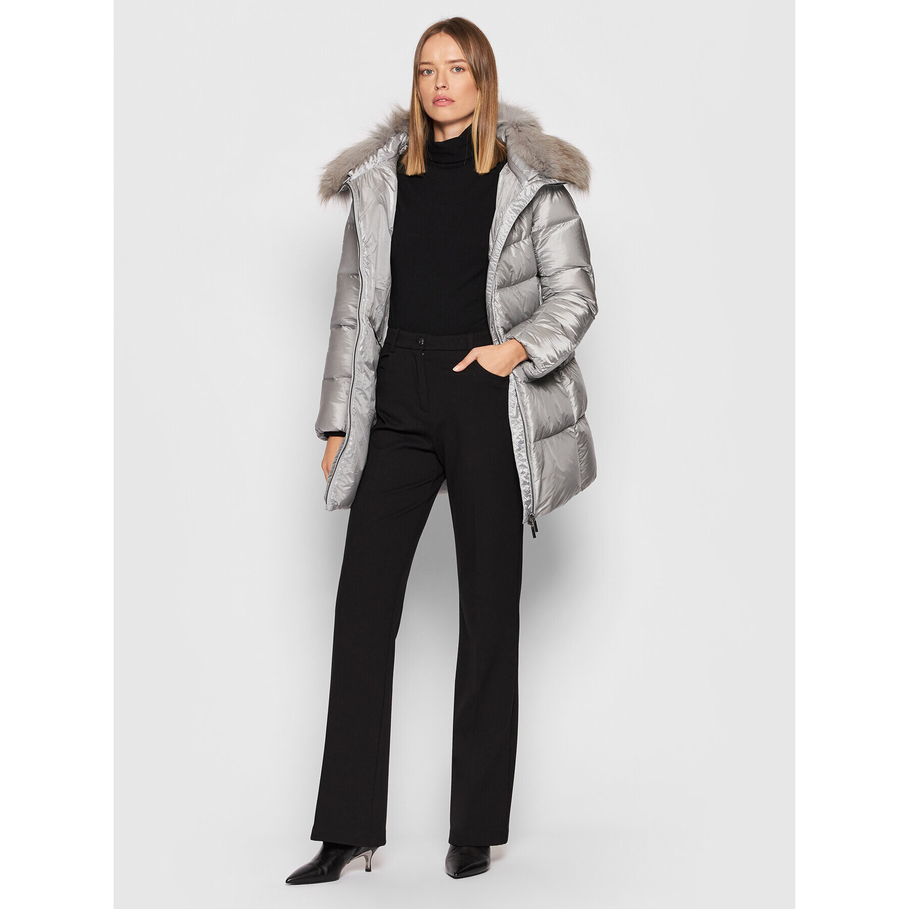 Hetregó Пухено яке Jasmine 21 8L604F Сив Regular Fit - Pepit.bg