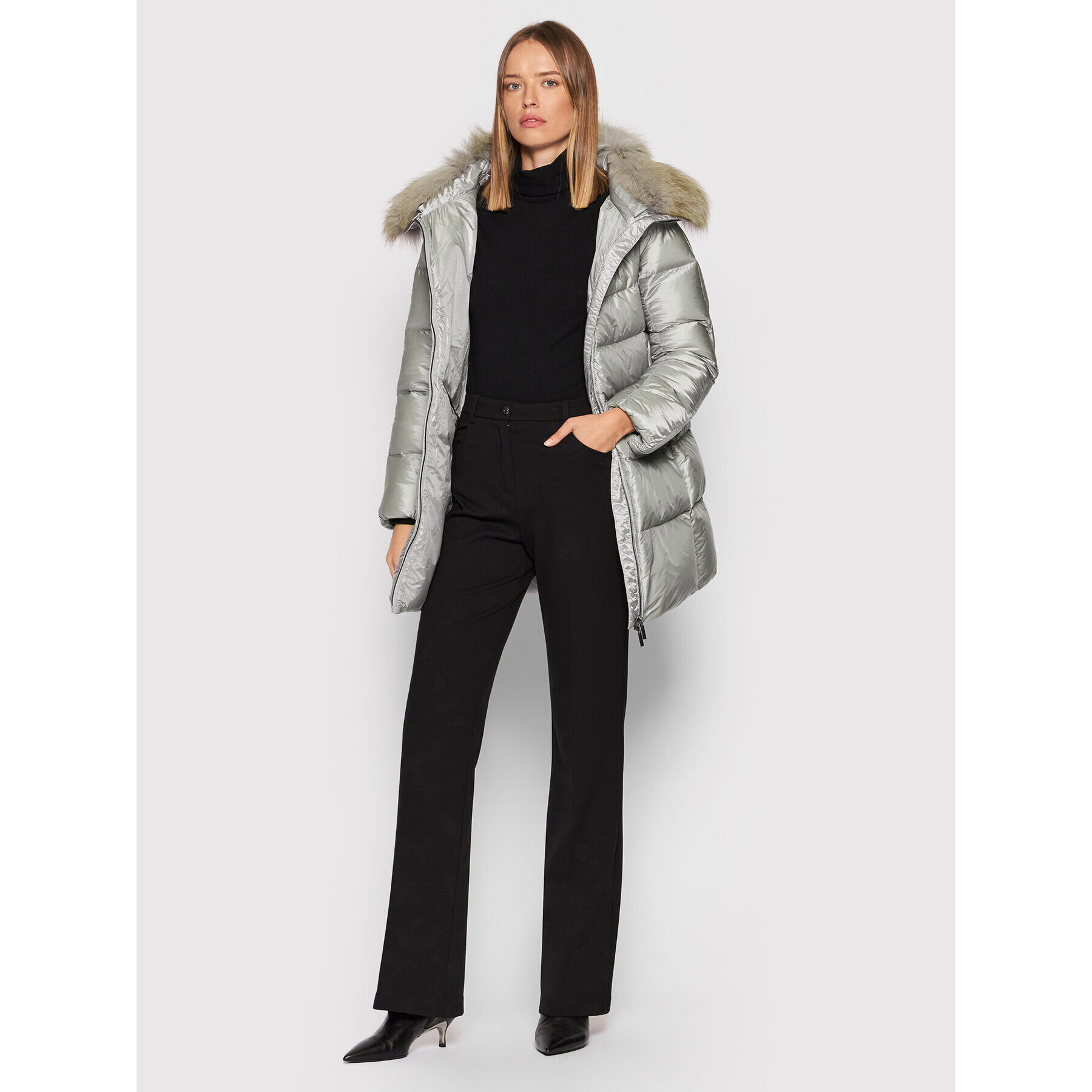 Hetregó Пухено яке Jasmine 21 8L604F Сив Regular Fit - Pepit.bg