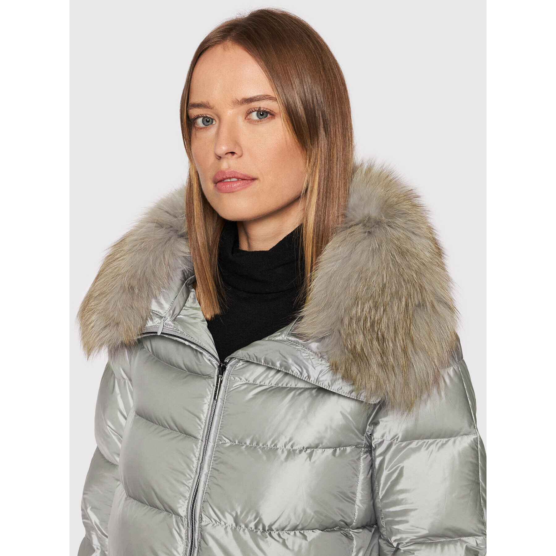 Hetregó Пухено яке Jasmine 21 8L604F Сив Regular Fit - Pepit.bg