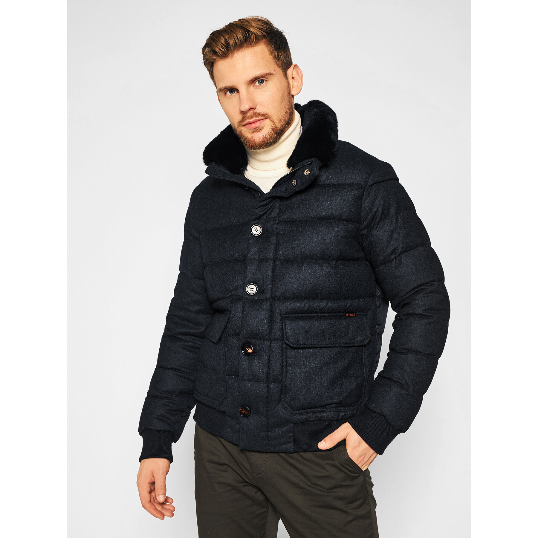Hetregó Пухено яке Lewis 8I512R Сив Regular Fit - Pepit.bg