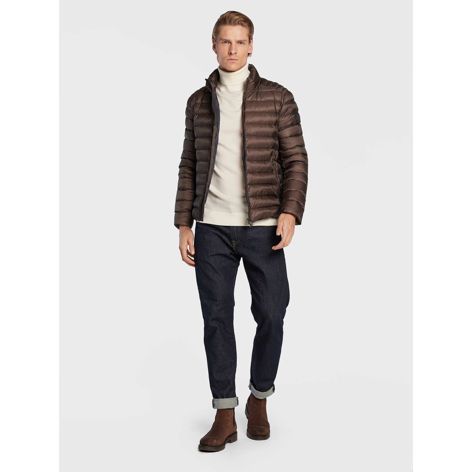 Hetregó Пухено яке Jacobs 8M411 22WU03 Кафяв Regular Fit - Pepit.bg