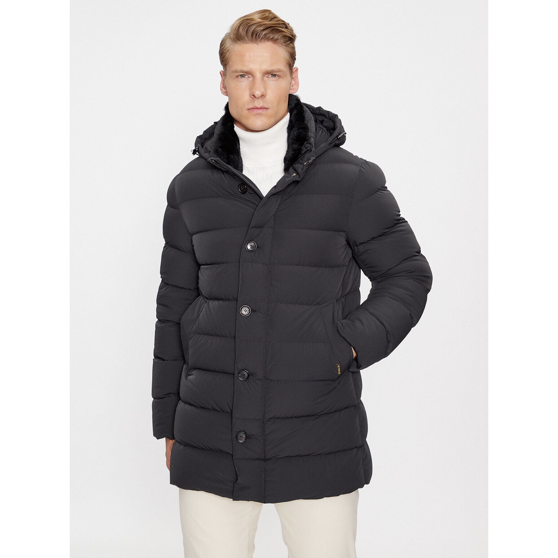 Hetregó Пухено яке Joseph 8K435R 23WU07 Черен Regular Fit - Pepit.bg