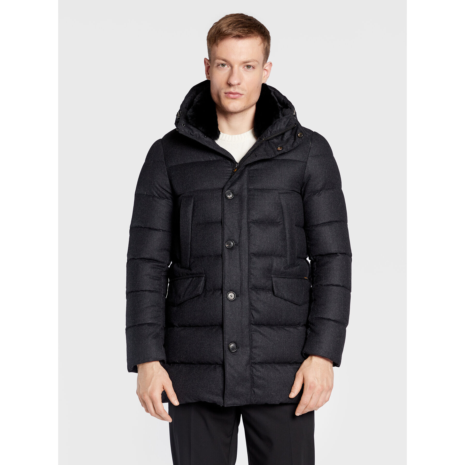 Hetregó Пухено яке Joshua22 8M514R Сив Regular Fit - Pepit.bg