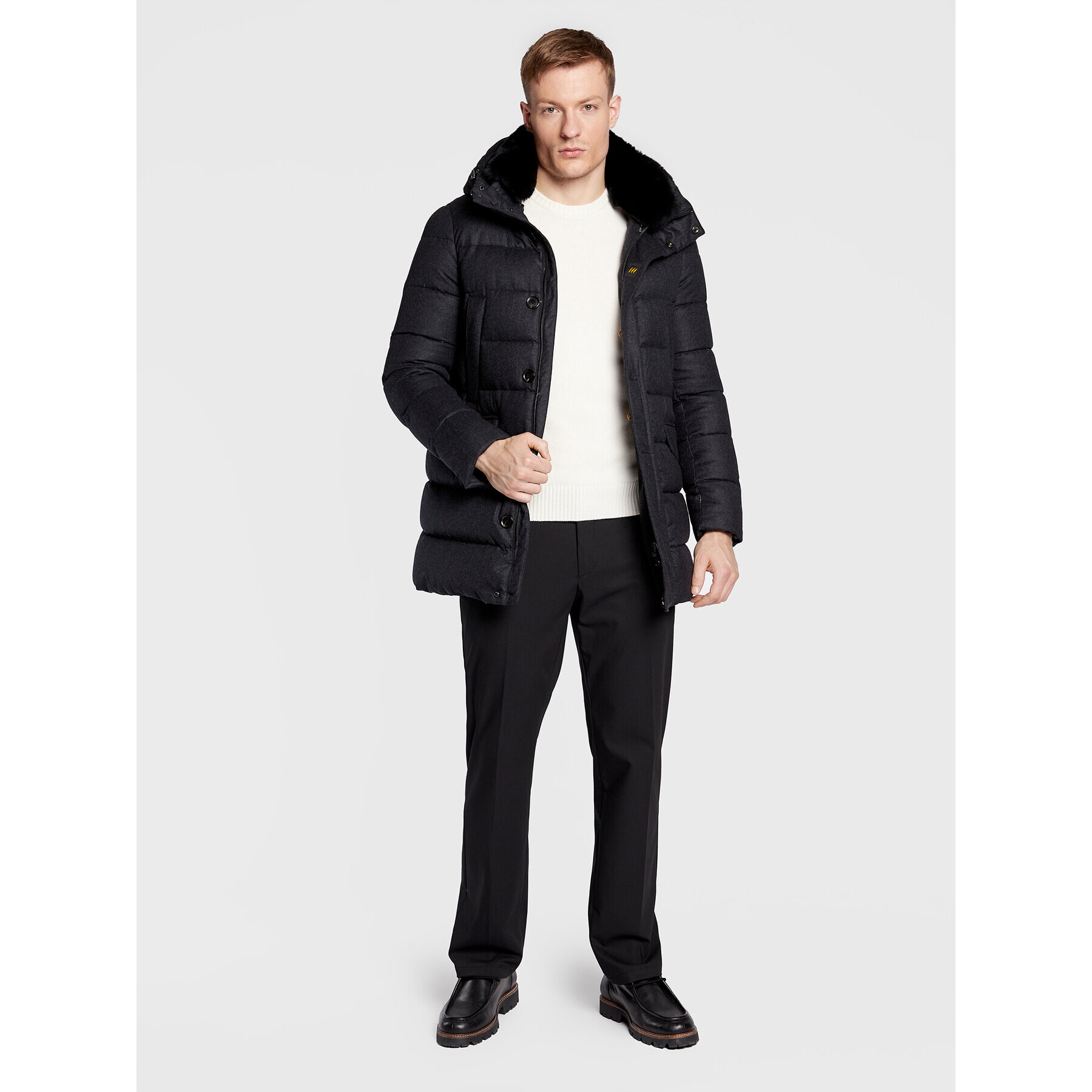 Hetregó Пухено яке Joshua22 8M514R Сив Regular Fit - Pepit.bg