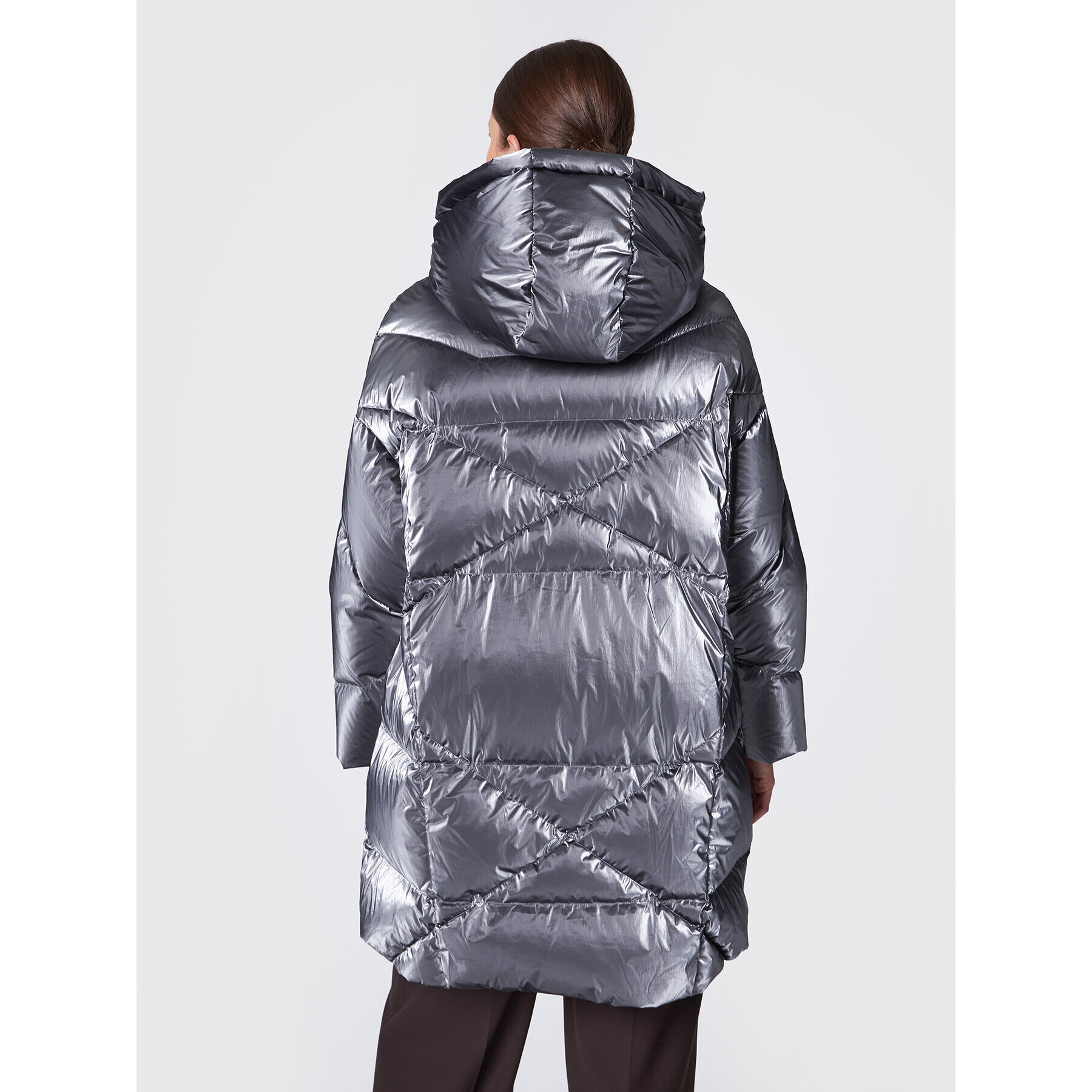 Hetregó Пухено яке Judith 8M785 22WD16 Сребрист Relaxed Fit - Pepit.bg