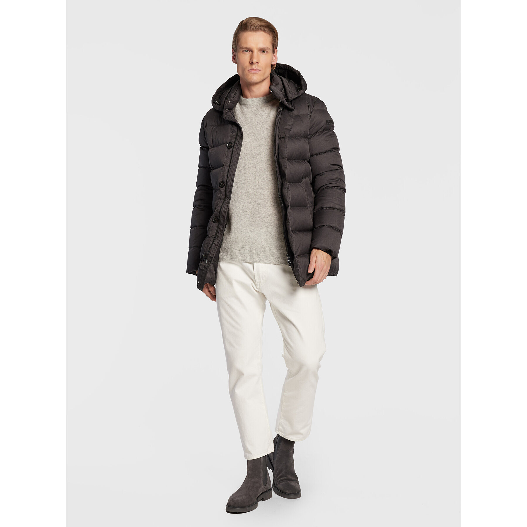Hetregó Пухено яке Minardi 8M491 22WU17 Сив Regular Fit - Pepit.bg