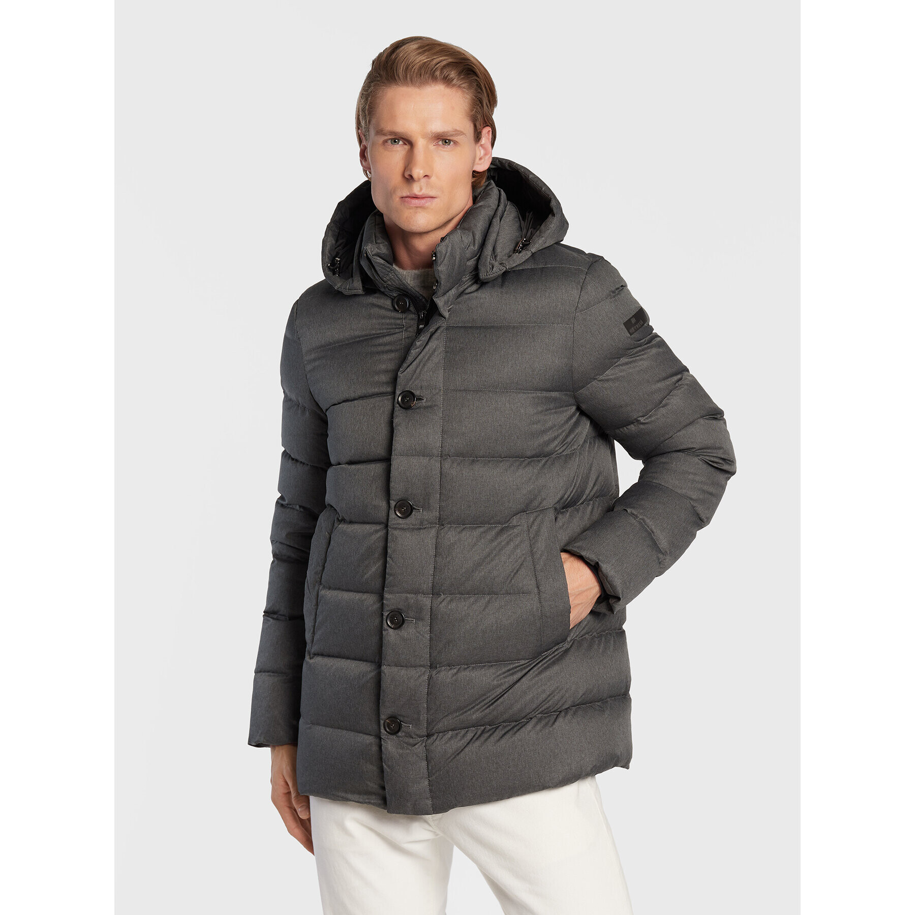 Hetregó Пухено яке Minardi 8M491 22WU17 Сив Regular Fit - Pepit.bg